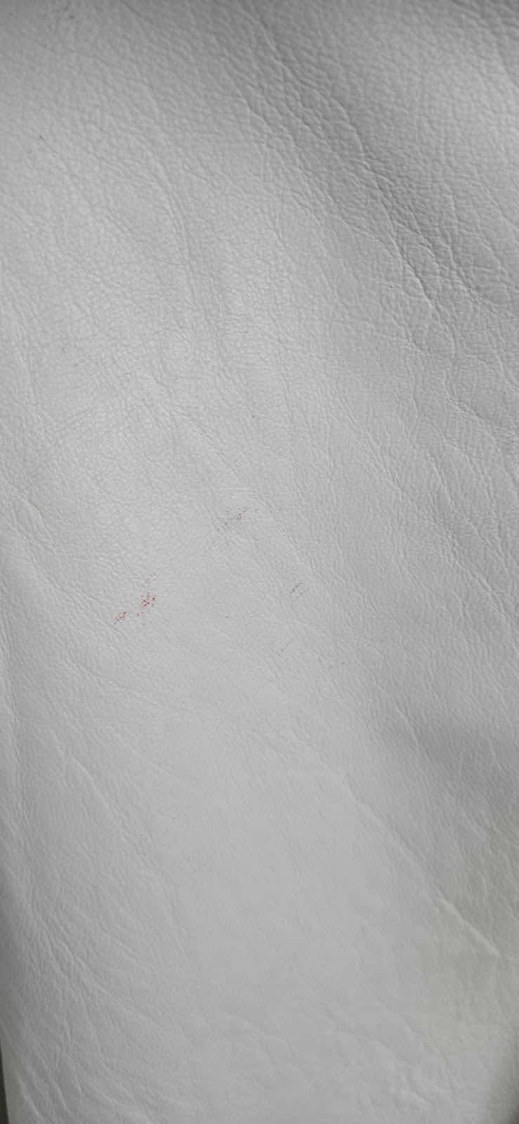 Photo 1 of LIGHT GREY LEATHER & FOX FUR COAT WITH BRACELET SLEEVES ESTIMATED SIZE SMALL/MEDIUM