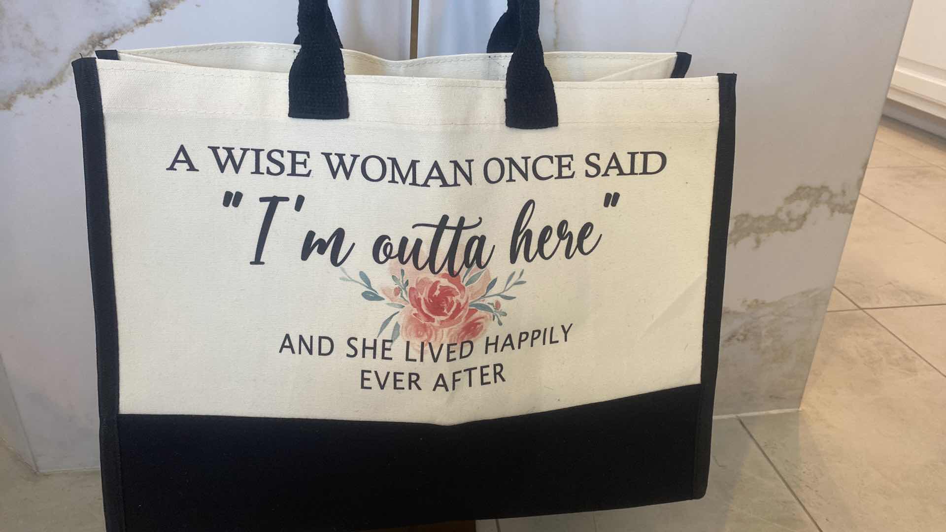 Photo 1 of NEW CANVAS TOTE - PRINTED ON BOTH SIDES 17“ x 7“ H12 1/2” EXCLUDING HANDLES