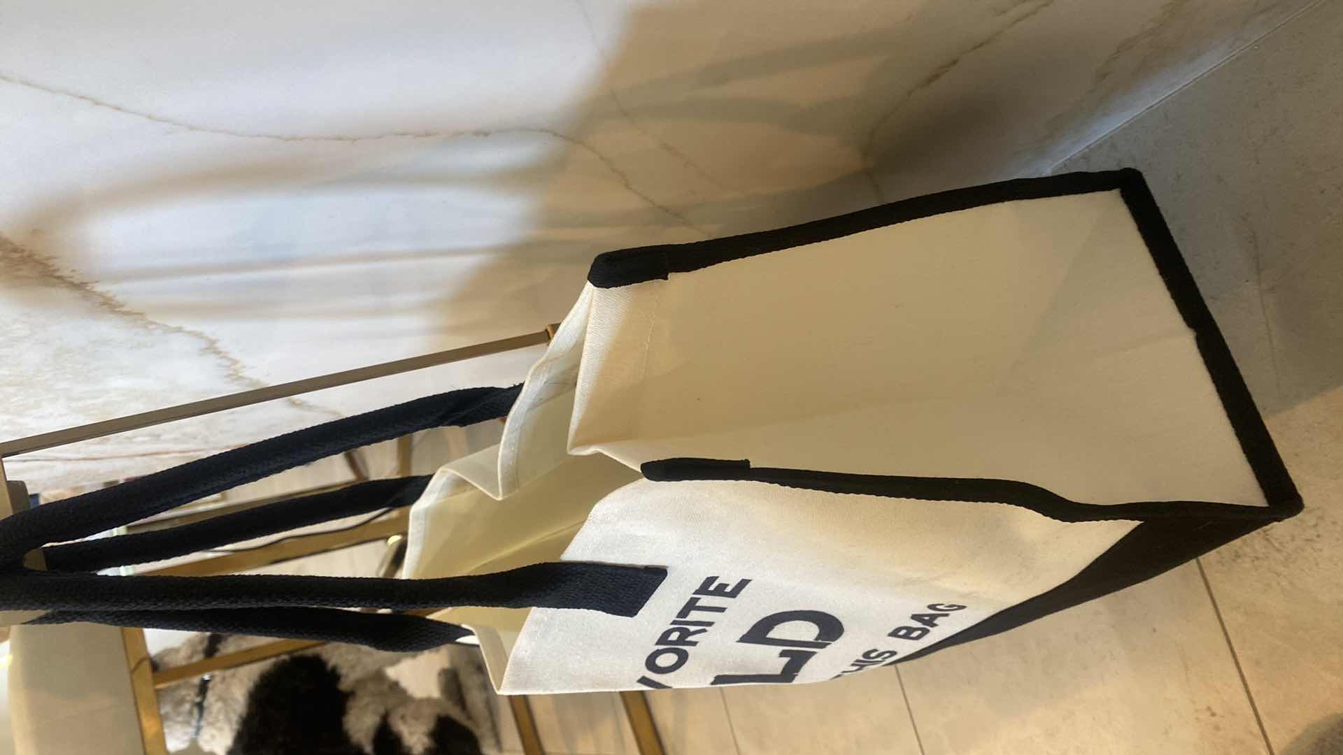 Photo 1 of NEW CANVAS TOTE - PRINTED ON ONE SIDE 17“ x 7“ H12 1/2” EXCLUDING HANDLES