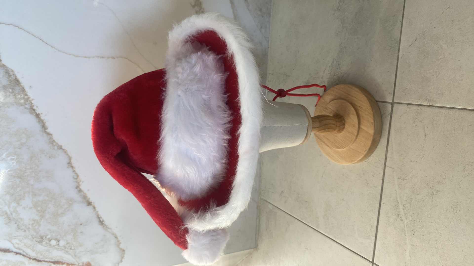 Photo 1 of NEW - HOLIDAYS WESTERN SANTA HAT WITH REMOVABLE CARD & TOP HAT - ONE SIZE FITS ALL ADULTS - CHIN STRAP
