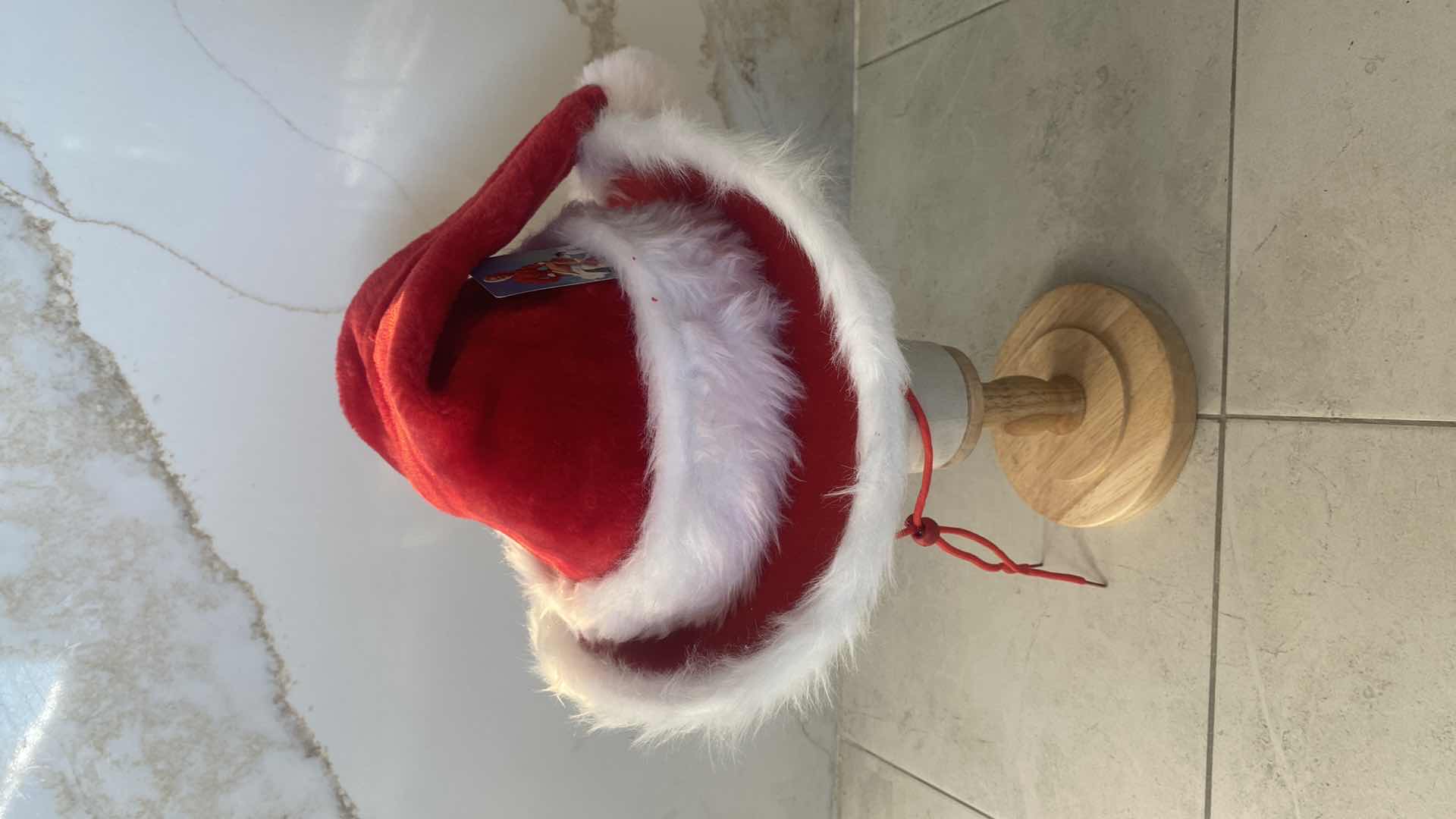 Photo 1 of NEW - HOLIDAYS WESTERN SANTA HAT WITH REMOVABLE CARD & TOP HAT - ONE SIZE FITS ALL ADULTS - CHIN STRAP