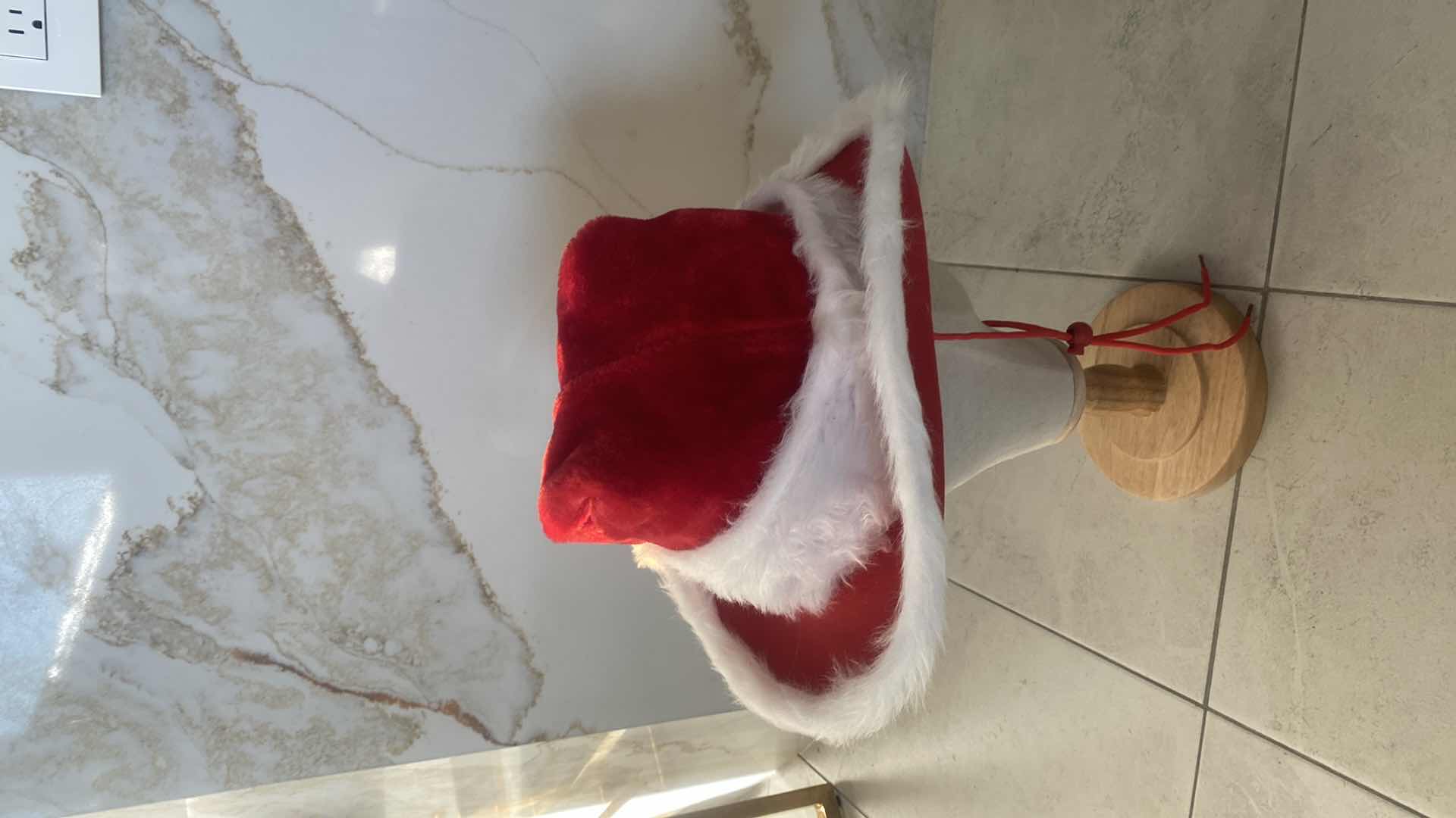 Photo 1 of NEW - HOLIDAYS WESTERN SANTA HAT WITH REMOVABLE CARD & TOP HAT - ONE SIZE FITS ALL ADULTS - CHIN STRAP