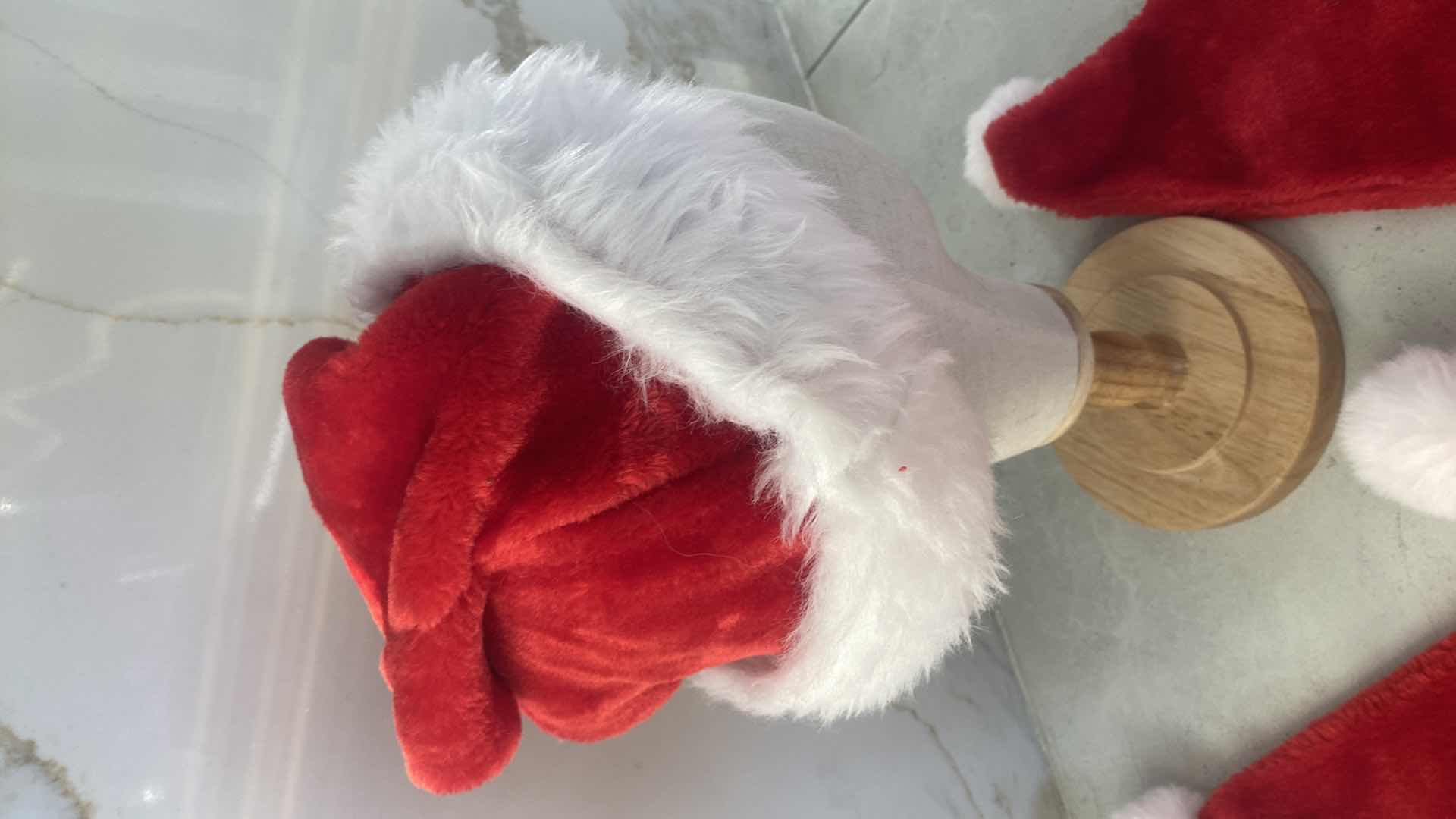 Photo 1 of NEW - 5 - SANTA HATS - ADULT SIZE