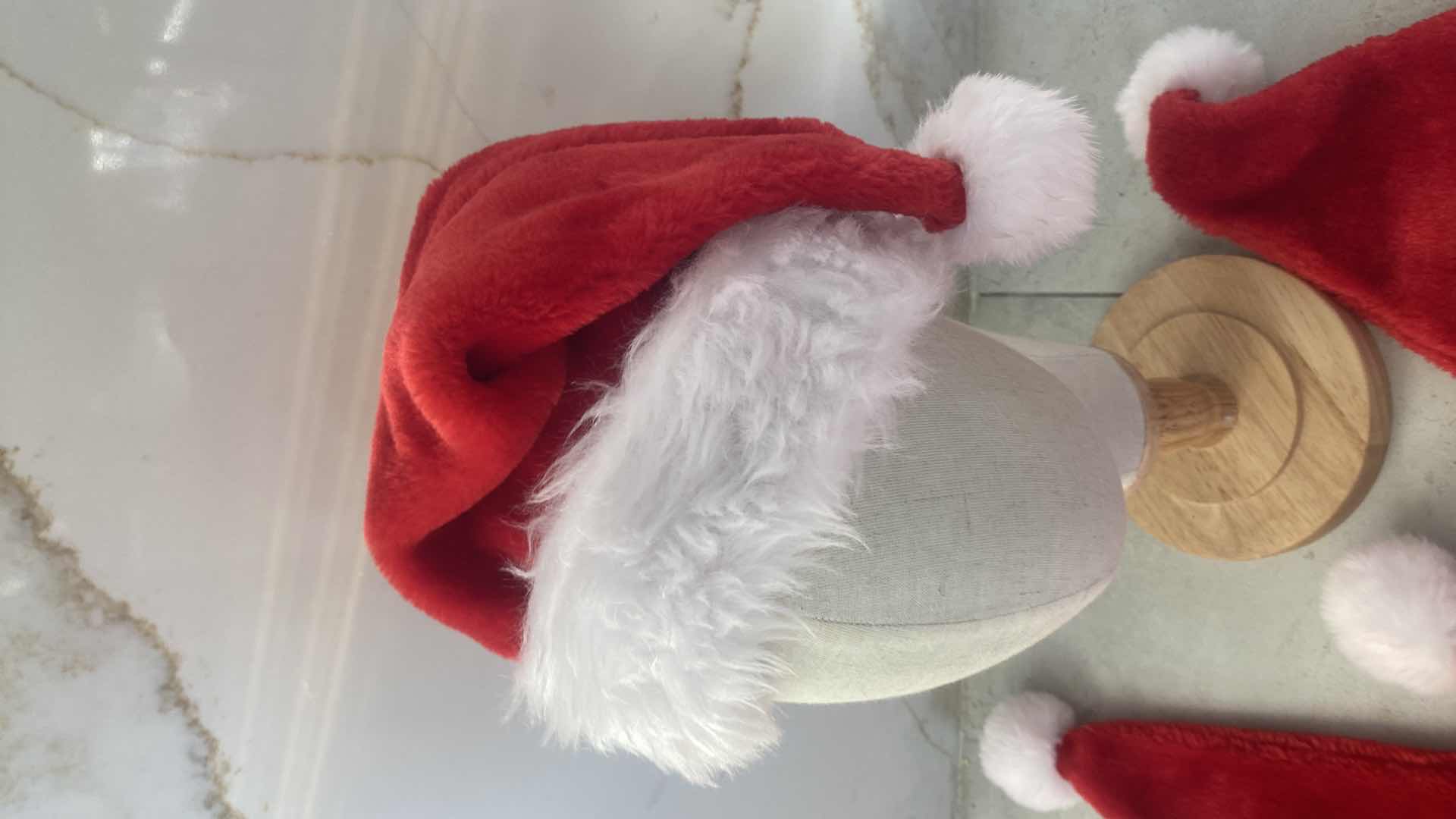 Photo 1 of NEW - 5 - SANTA HATS - ADULT SIZE