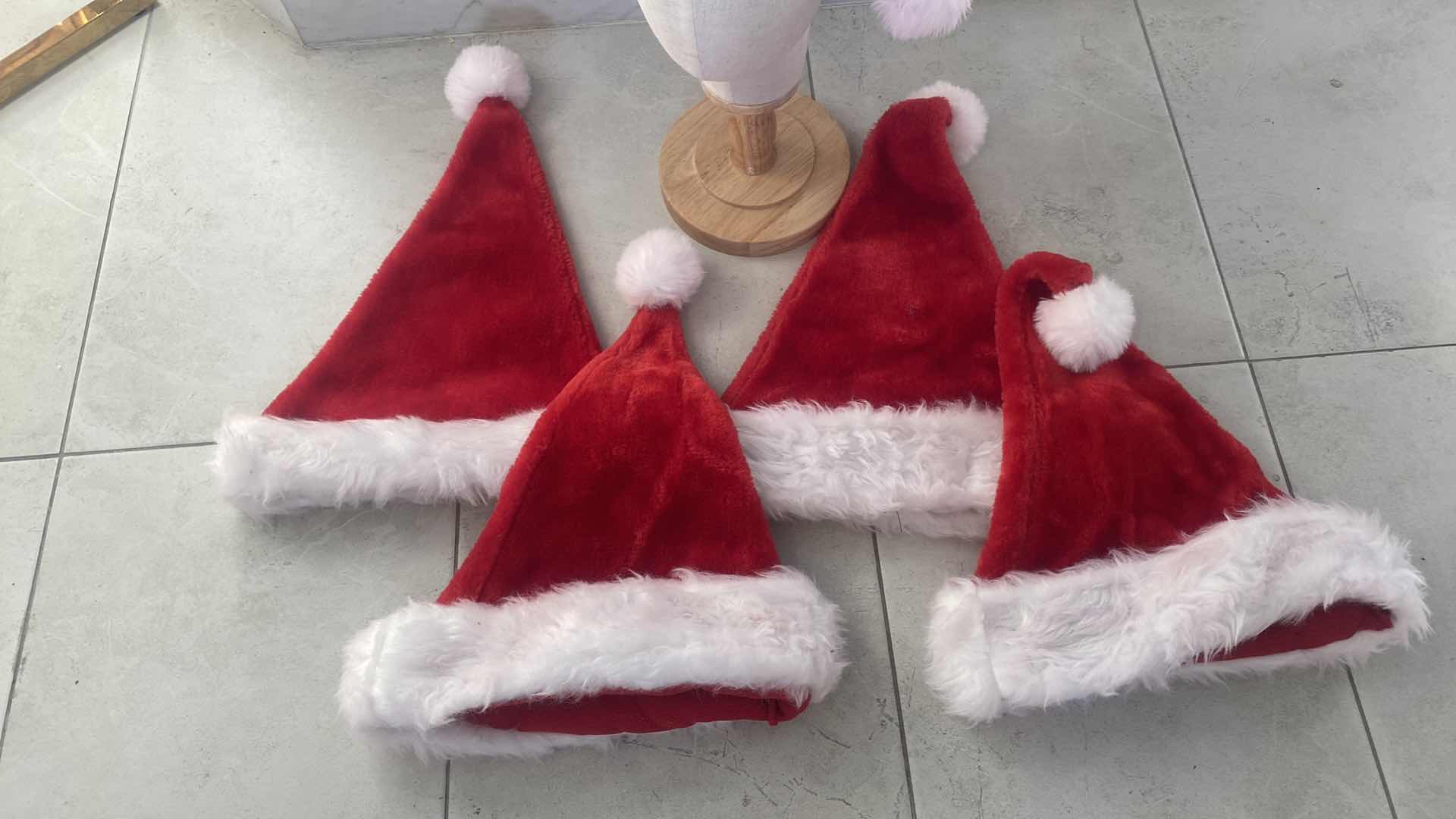 Photo 1 of NEW - 5 - SANTA HATS - ADULT SIZE