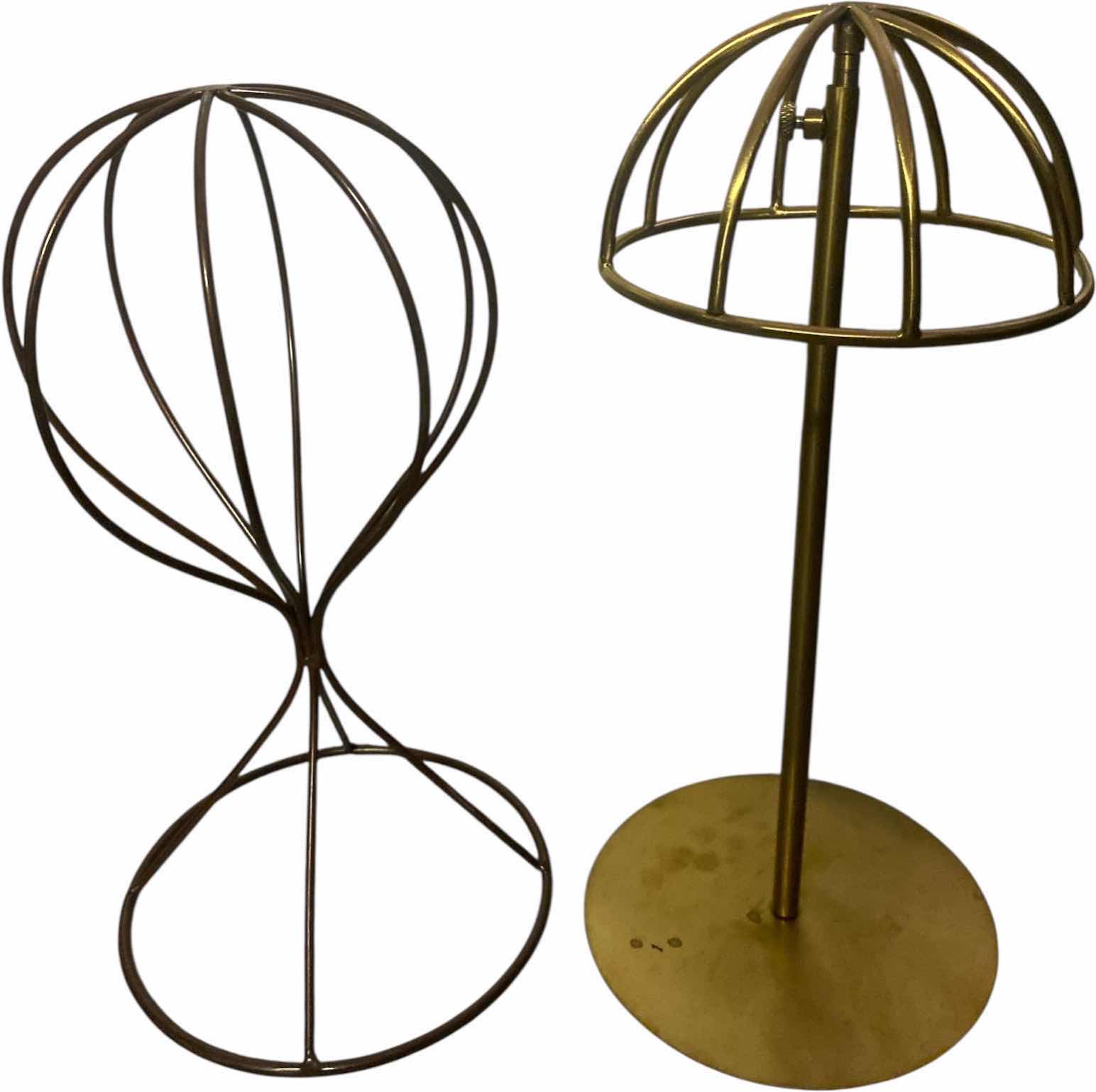 Photo 1 of 2 - HAT STANDS - GOLD HAT STAND IS ADJUSTABLE