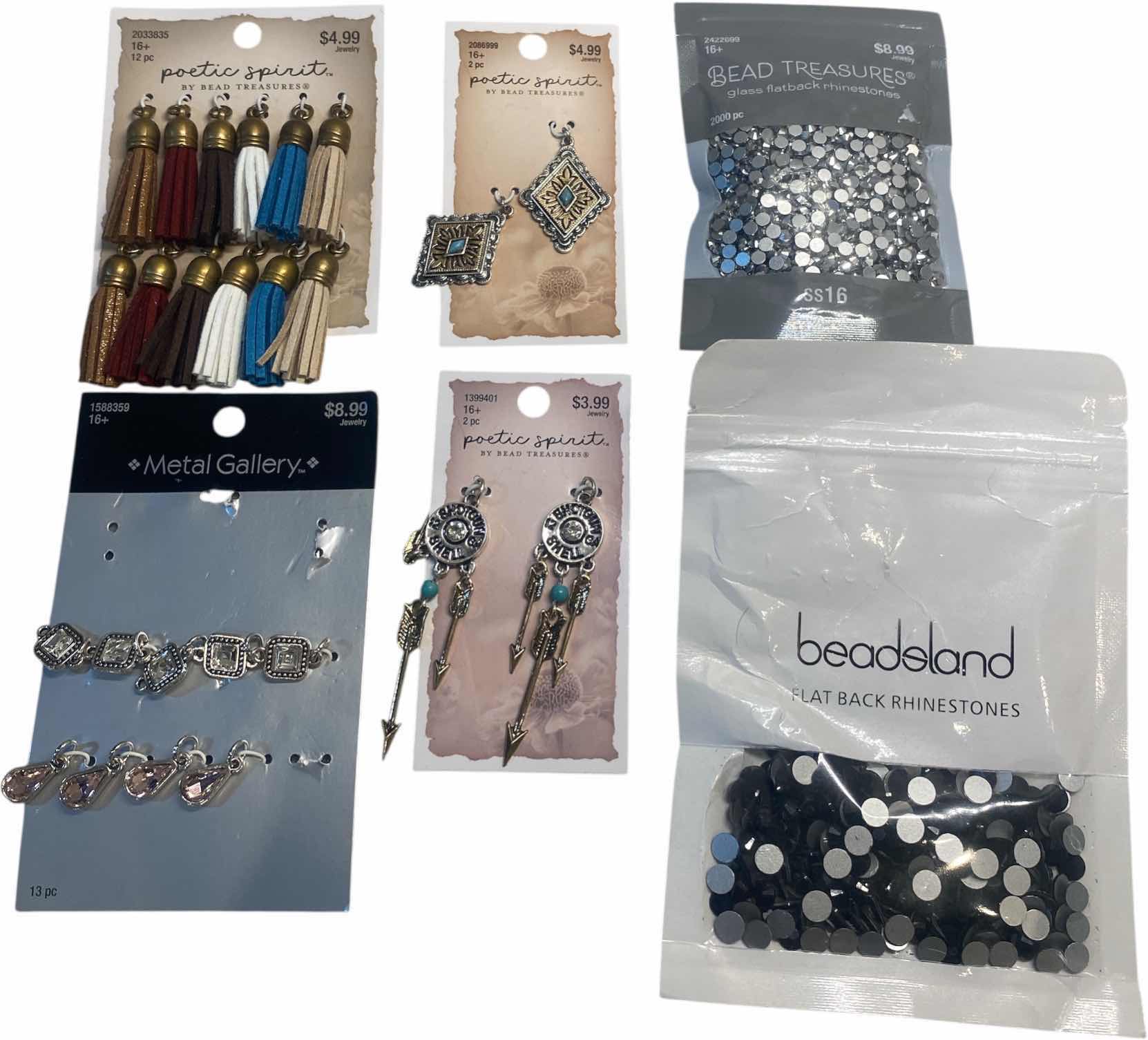 Photo 1 of NEW - 6 - CRAFT SUPPLIES - EARRINGS & BEADS