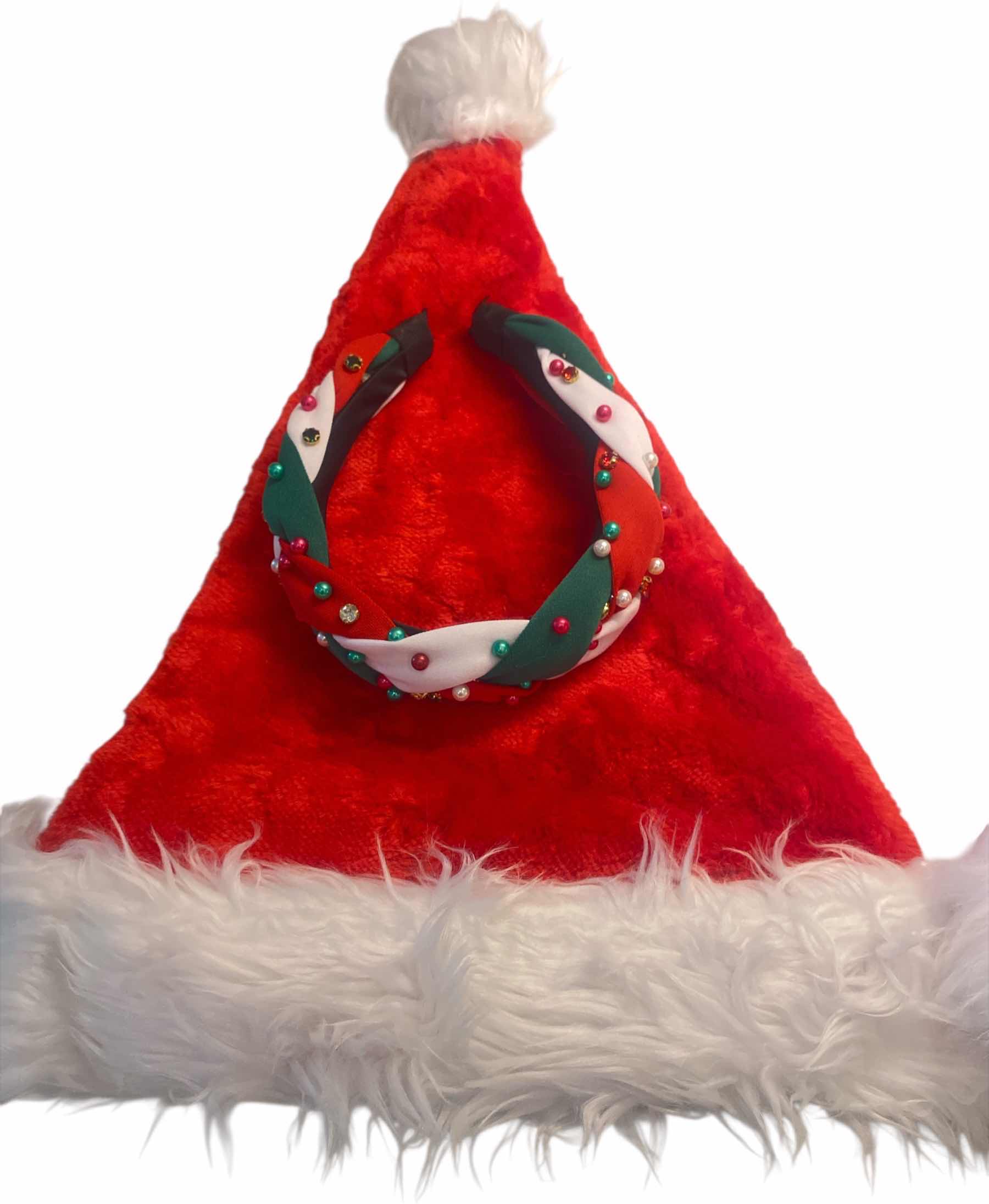 Photo 1 of NEW - 3 SANTA HATS & 3 HEAD BANDS