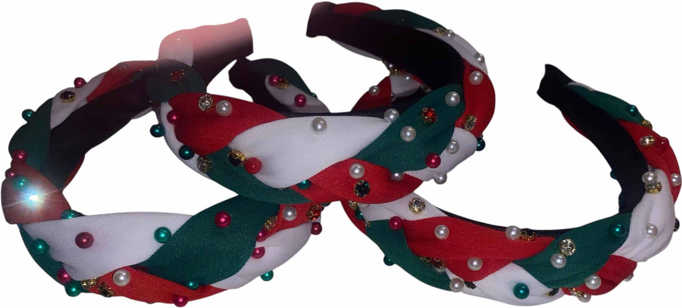 Photo 1 of NEW - 3 SANTA HATS & 3 HEAD BANDS