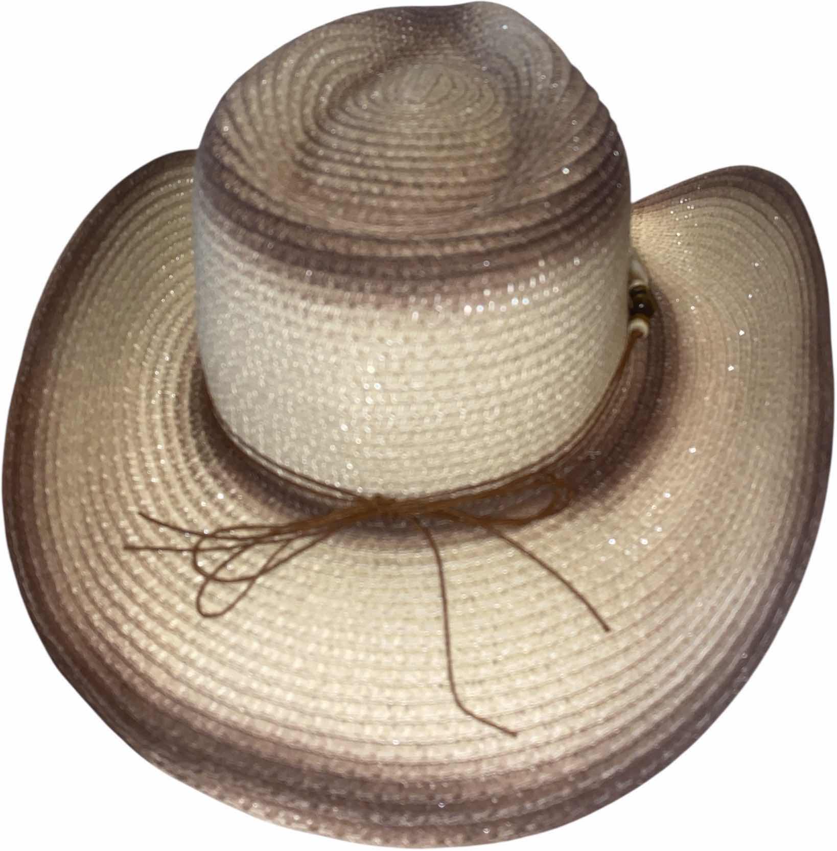 Photo 1 of NEW - CUSTOM DECORTED 100% PAPER SHAPEABLE WESTERN HAT WITH HAT BAND - ADULT SIZE WITH CHIN STRAP