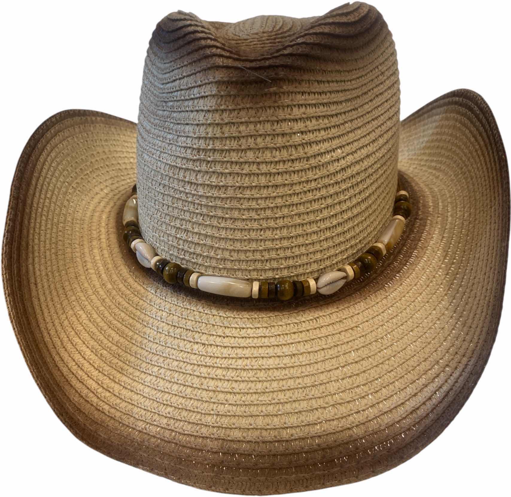 Photo 1 of NEW - CUSTOM DECORTED 100% PAPER SHAPEABLE WESTERN HAT WITH HAT BAND - ADULT SIZE WITH CHIN STRAP
