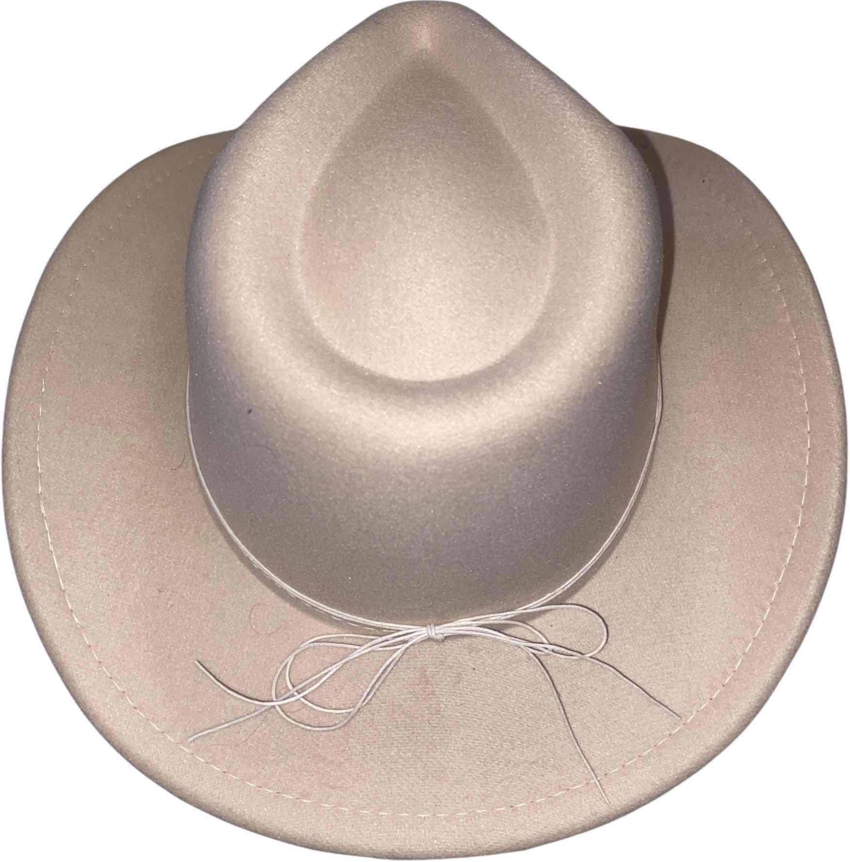 Photo 1 of NEW - CUSTOM DECORTED CREAM WESTERN HAT WITH HAT BAND - ADULT SIZE  INTERIOR RIBBON TO ADJUST