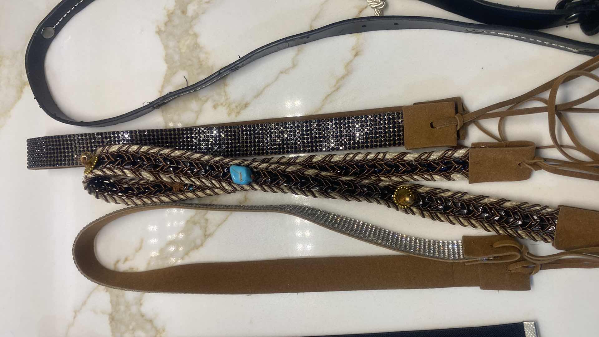 Photo 1 of NEW - 7 HAT BANDS IN REUSABLE BLACK NYLON BAG