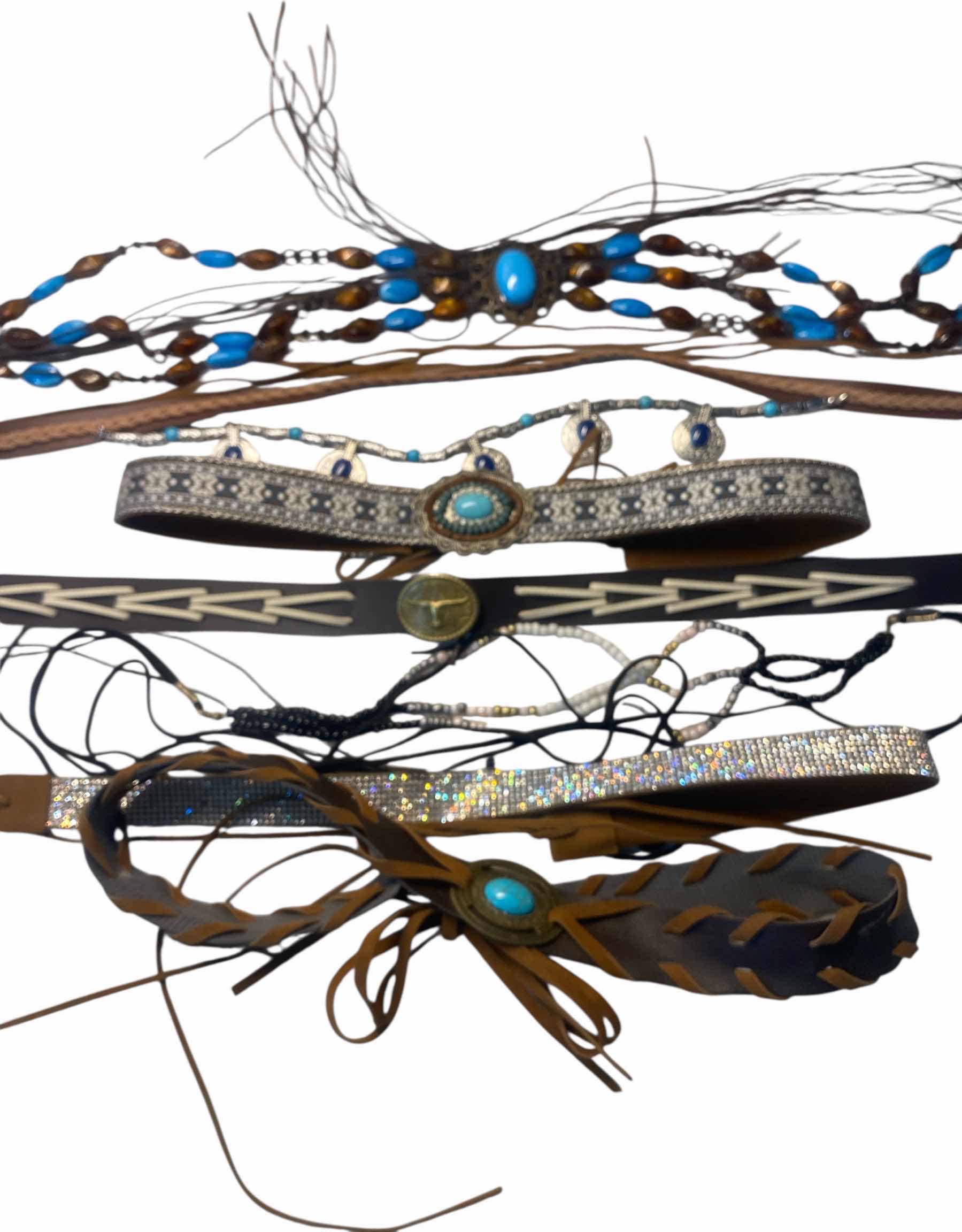 Photo 1 of NEW - 7 HAT BANDS IN REUSABLE BLACK NYLON BAG