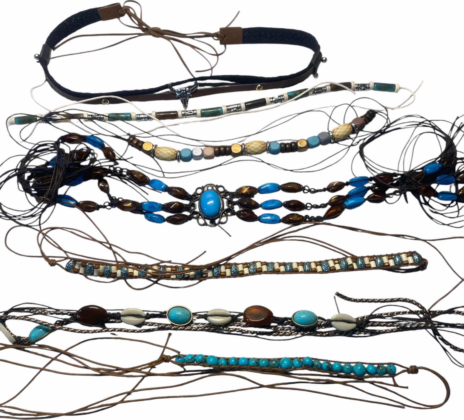 Photo 1 of NEW - 7 HAT BANDS IN REUSABLE BLACK NYLON BAG