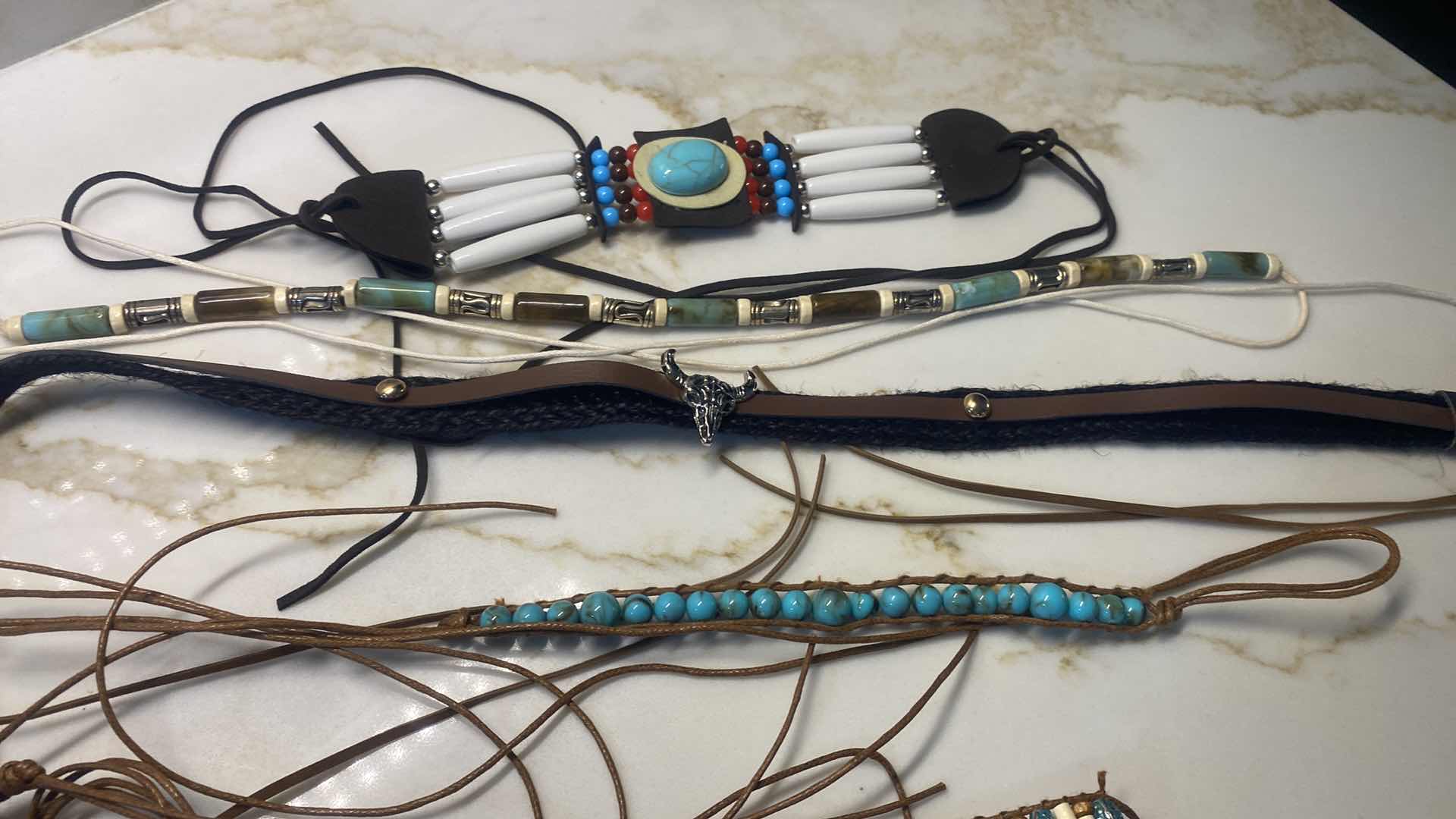 Photo 1 of NEW - 7 HAT BANDS IN REUSABLE BLACK NYLON BAG