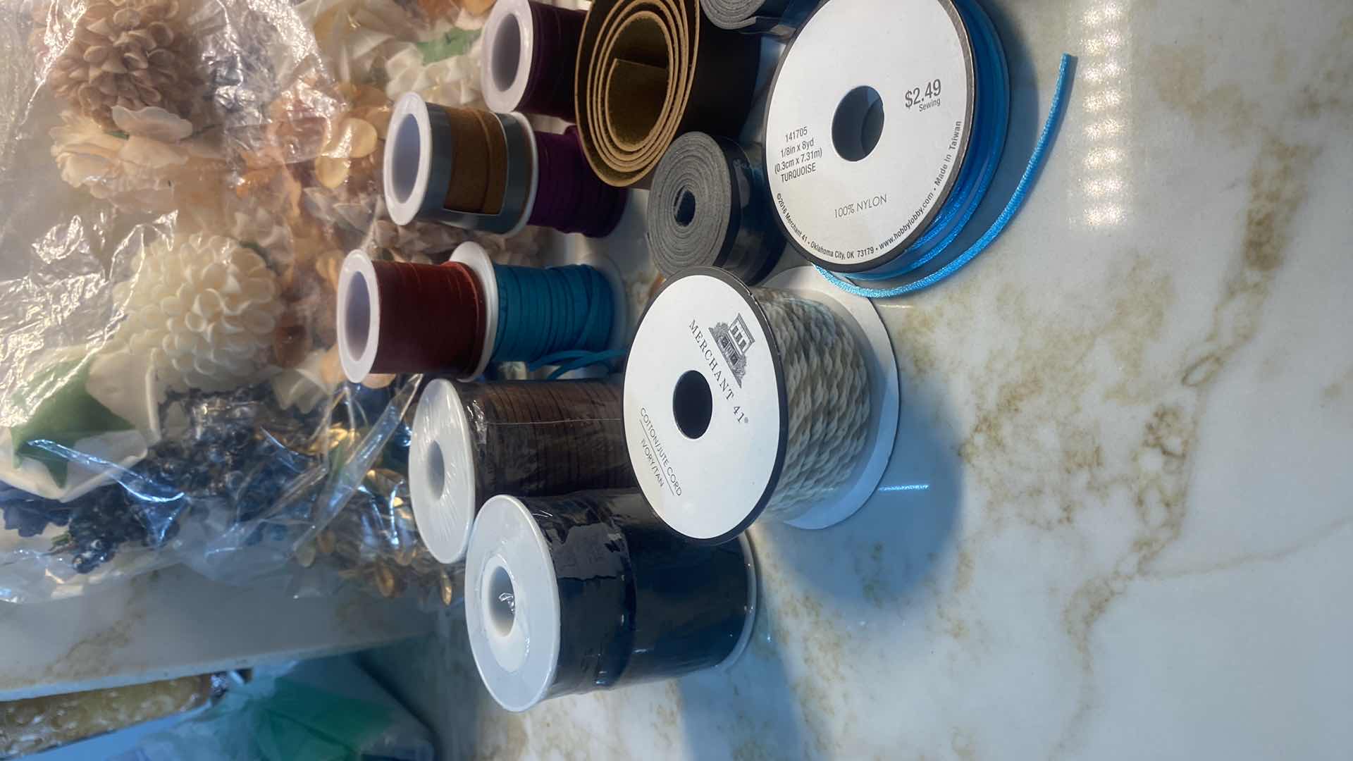 Photo 1 of CRAFTING ITEMS - CORD, FLORAL & RIBBON