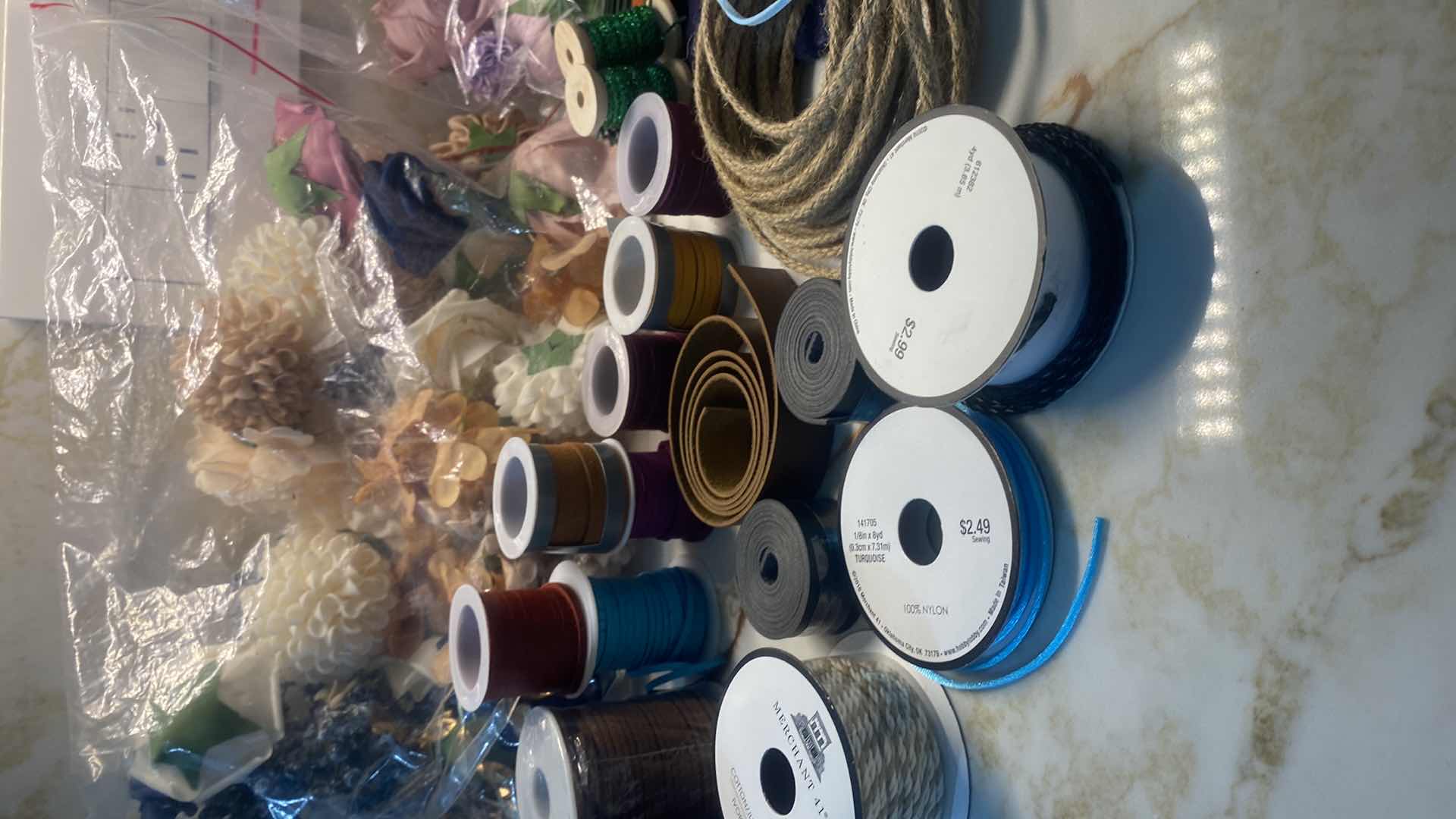 Photo 1 of CRAFTING ITEMS - CORD, FLORAL & RIBBON