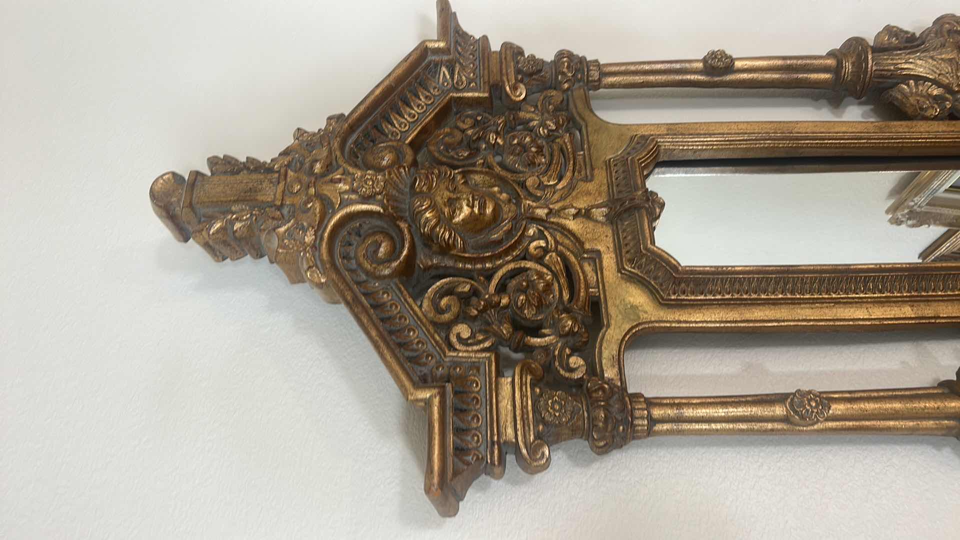 Photo 4 of MID 20TH CENTURY FRENCH LOUIS XIV STYLE GILTWOOD MIRROR  26“ x H52“ (IF THIS IS NOT A REPLICA IT COULD BE VALUED AT $4,400) 