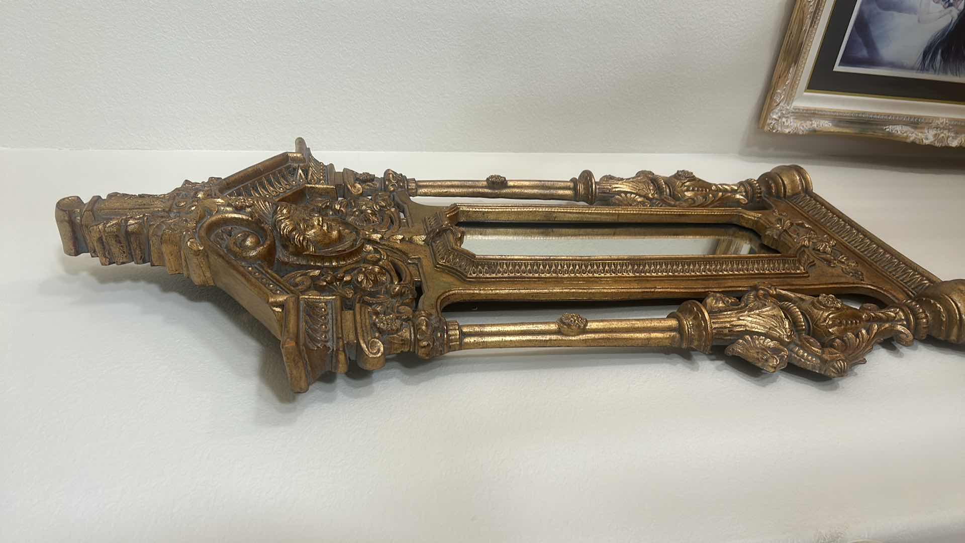 Photo 6 of MID 20TH CENTURY FRENCH LOUIS XIV STYLE GILTWOOD MIRROR  26“ x H52“ (IF THIS IS NOT A REPLICA IT COULD BE VALUED AT $4,400) 