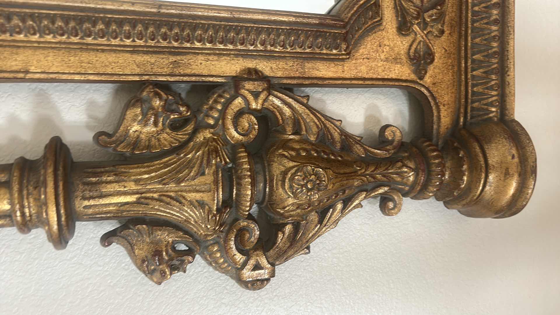 Photo 3 of MID 20TH CENTURY FRENCH LOUIS XIV STYLE GILTWOOD MIRROR  26“ x H52“ (IF THIS IS NOT A REPLICA IT COULD BE VALUED AT $4,400) 