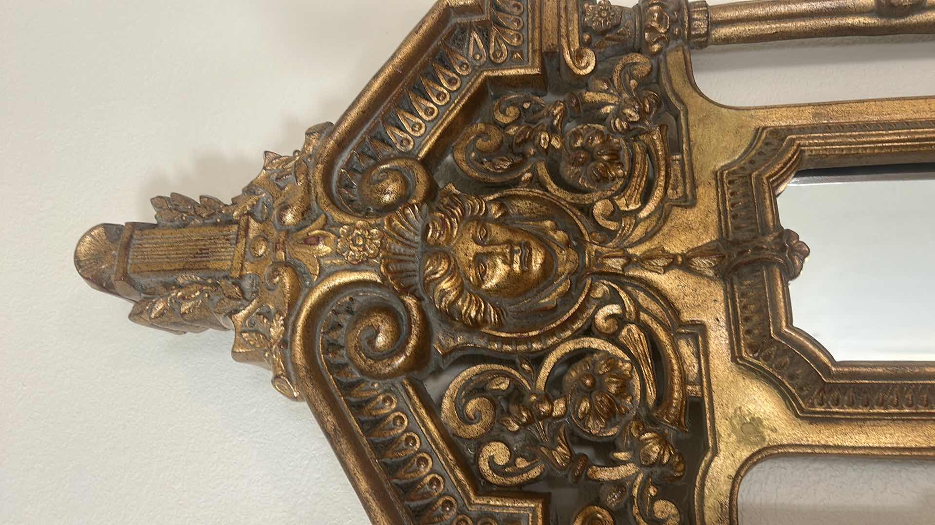 Photo 1 of MID 20TH CENTURY FRENCH LOUIS XIV STYLE GILTWOOD MIRROR  26“ x H52“ (IF THIS IS NOT A REPLICA IT COULD BE VALUED AT $4,400) 