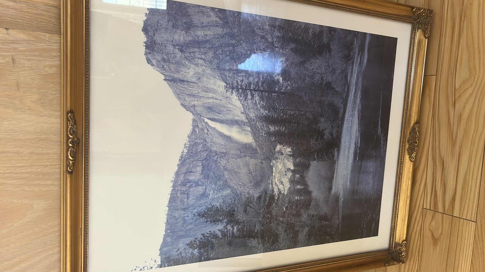 Photo 1 of GOLD FRAMED WATERFALL AND STREAM ARTWORK 18“ x H22”