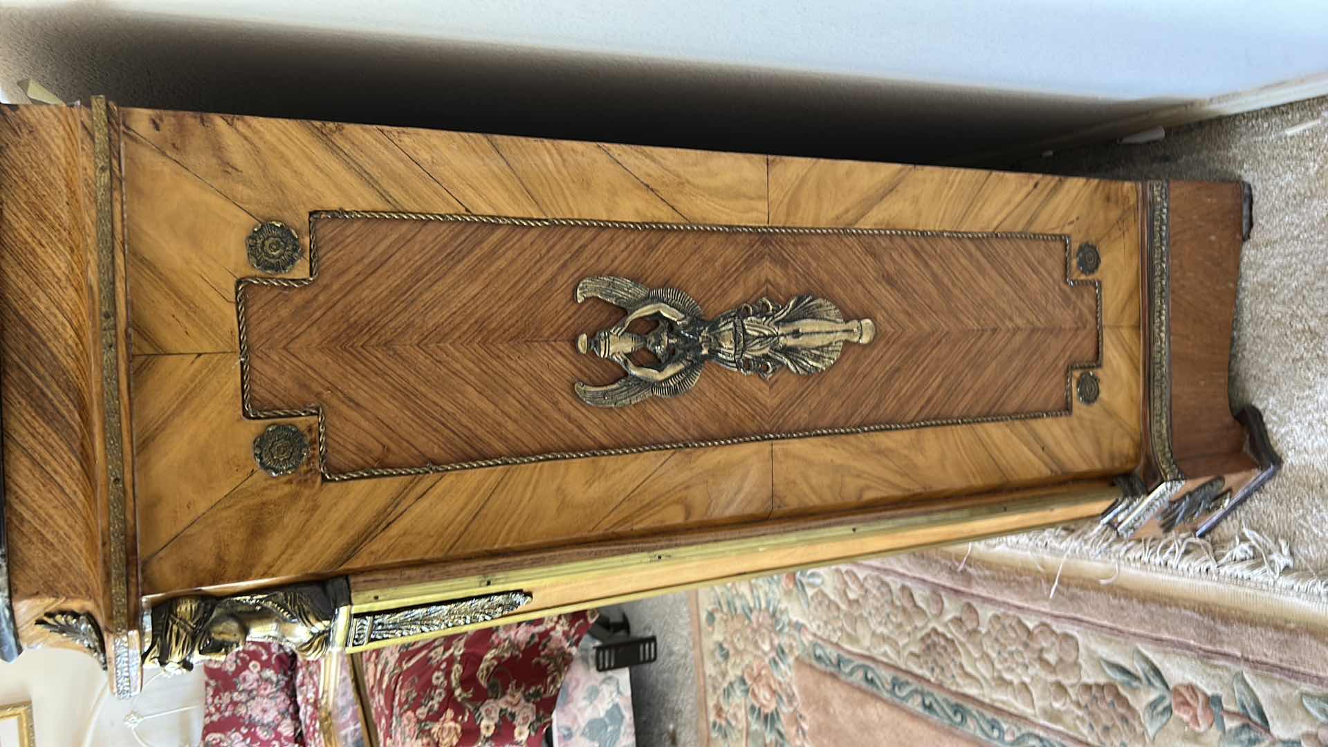 Photo 1 of FRENCH LOUIS XV MARBLE TOP DRESSER 38” x 16” x H46 1/2”