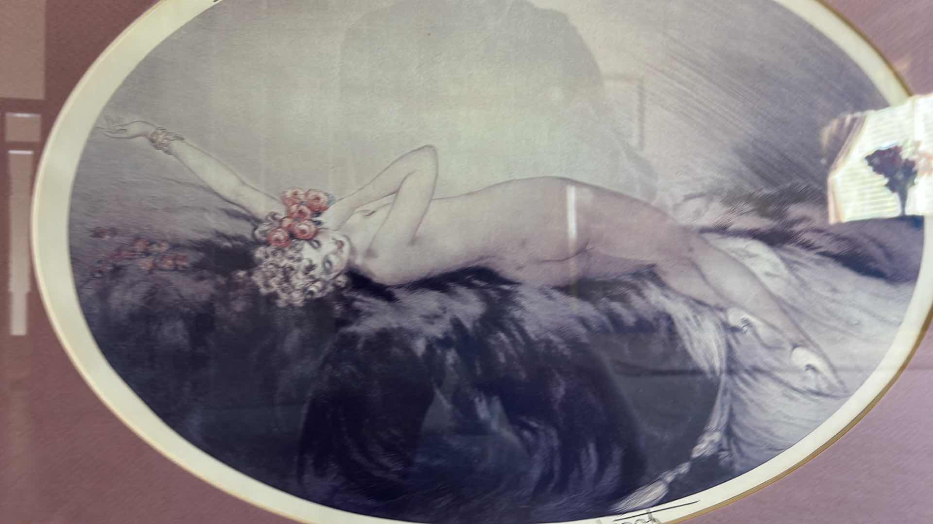 Photo 1 of GOLD FRAMED ART DECO LITHOGRAPH  ETCHING "VENUS" SIGNED BY FRENCH ARTIST LOUIS ICART ARTWORK 31” x 27” (PRICED AT $2,900 ON CHAIRISH.COM