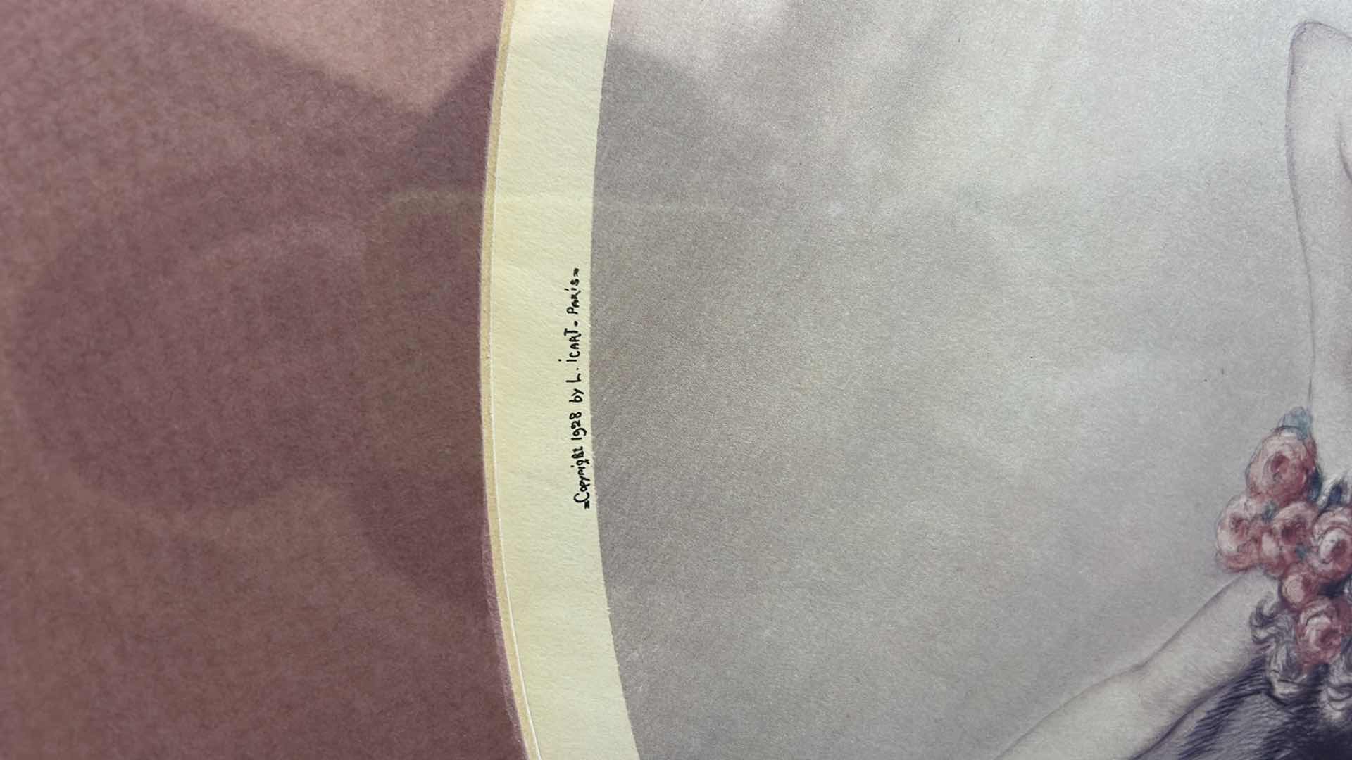 Photo 1 of GOLD FRAMED ART DECO LITHOGRAPH  ETCHING "VENUS" SIGNED BY FRENCH ARTIST LOUIS ICART ARTWORK 31” x 27” (PRICED AT $2,900 ON CHAIRISH.COM