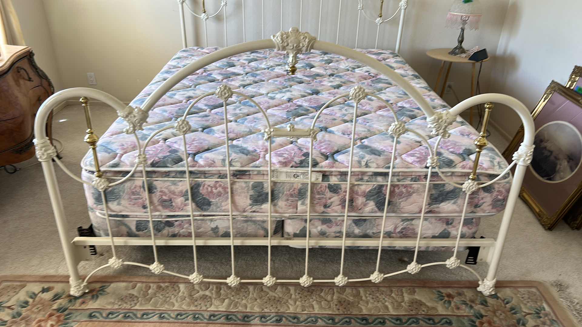 Photo 1 of PAINTED METAL KING HEADBOARD AND FOOTBOARD 76” x 58”