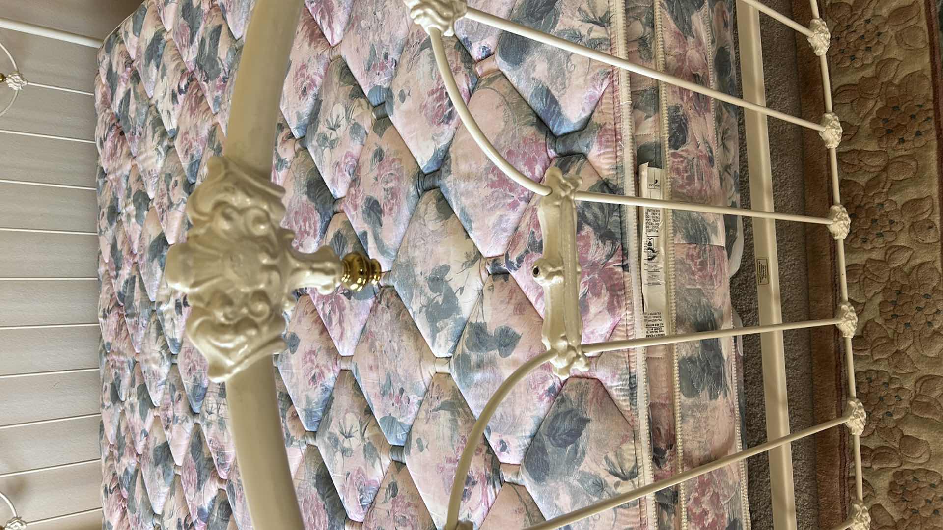 Photo 1 of PAINTED METAL KING HEADBOARD AND FOOTBOARD 76” x 58”