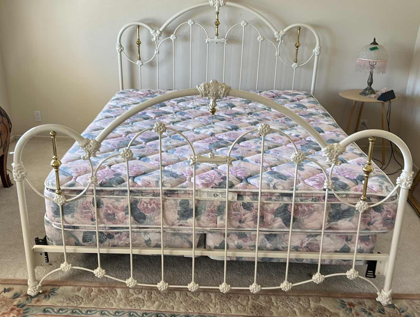 Photo 1 of PAINTED METAL KING HEADBOARD AND FOOTBOARD 76” x 58”