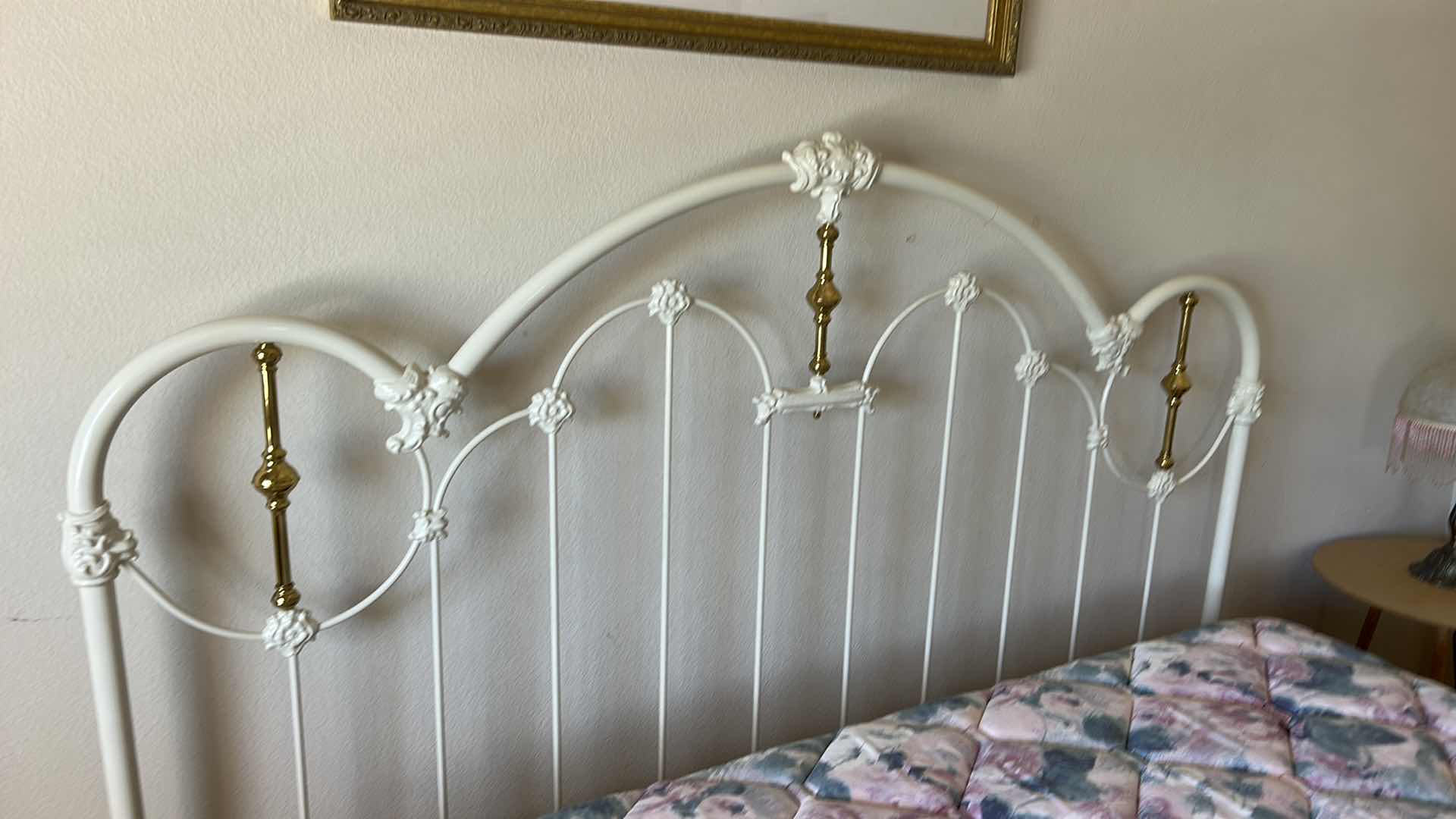 Photo 1 of PAINTED METAL KING HEADBOARD AND FOOTBOARD 76” x 58”