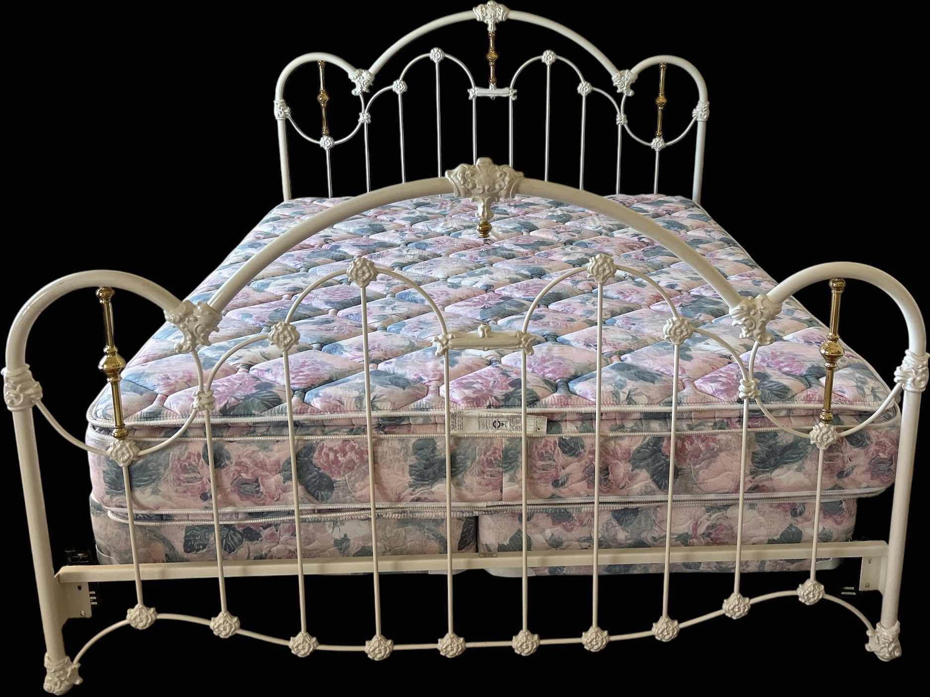 Photo 1 of PAINTED METAL KING HEADBOARD AND FOOTBOARD 76” x 58”