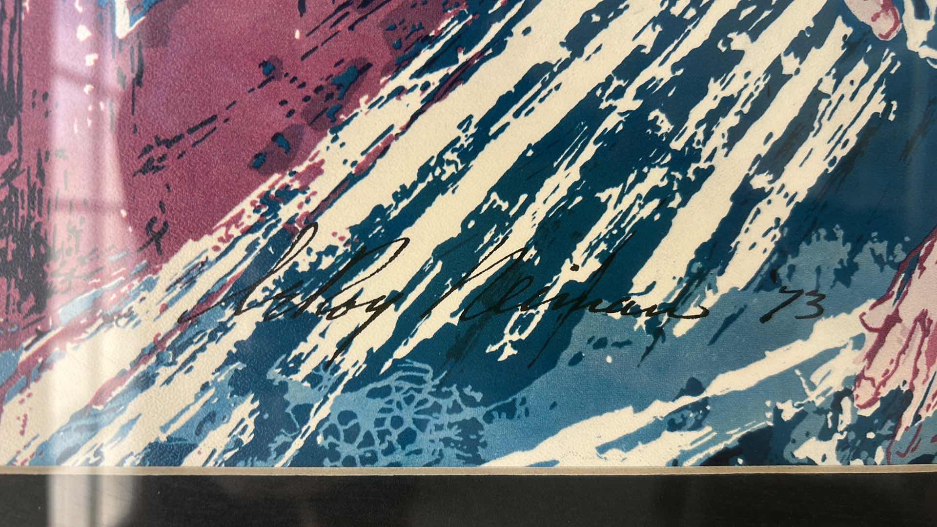 Photo 1 of FRAMED RARE LEROY NEIMAN "BAR AT 21” SIGNED PRINT ARTWORK -  40” x H30 1/2” (LISTED FOR $1500 ON EBAY)