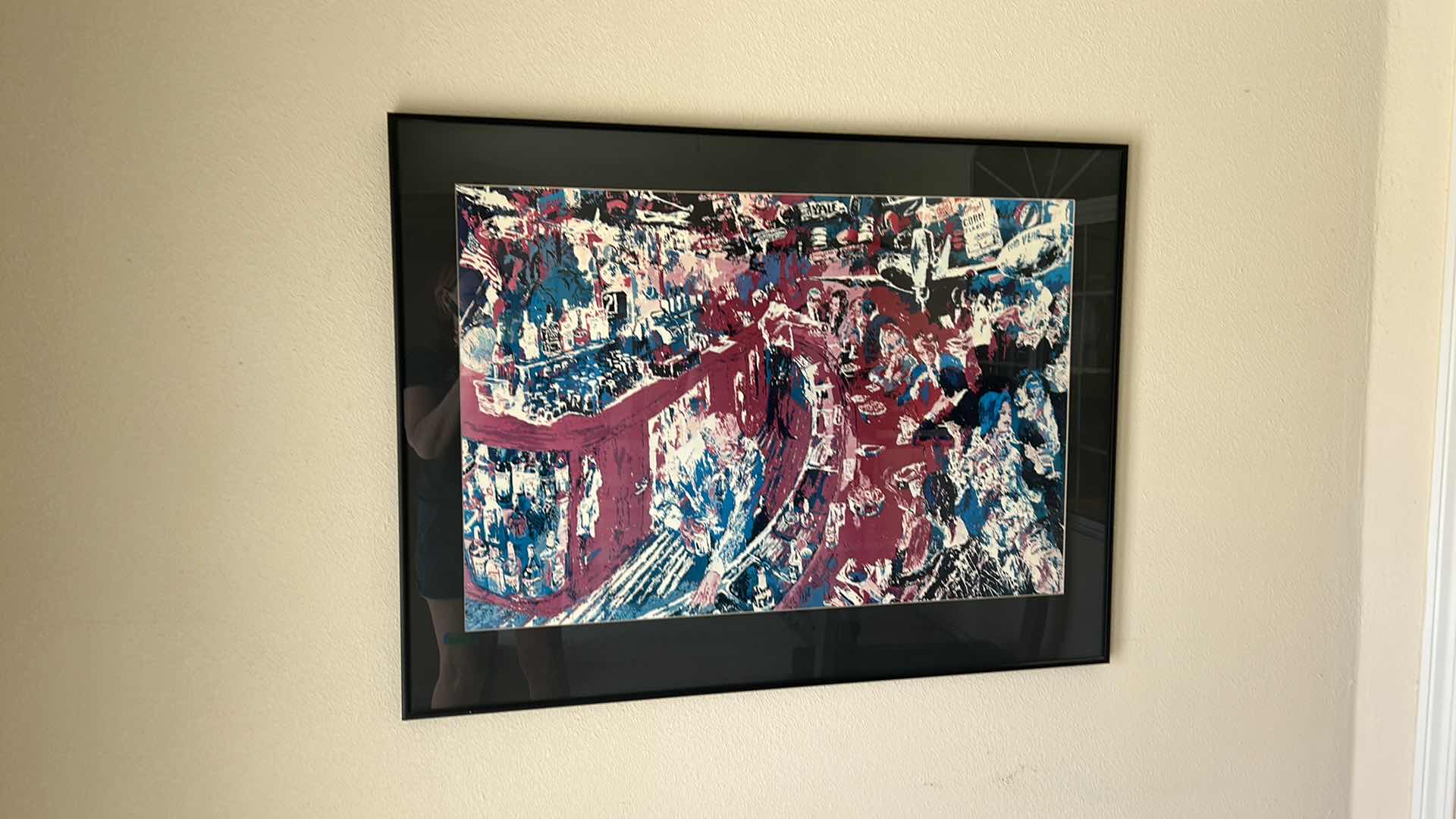 Photo 1 of FRAMED RARE LEROY NEIMAN "BAR AT 21” SIGNED PRINT ARTWORK -  40” x H30 1/2” (LISTED FOR $1500 ON EBAY)