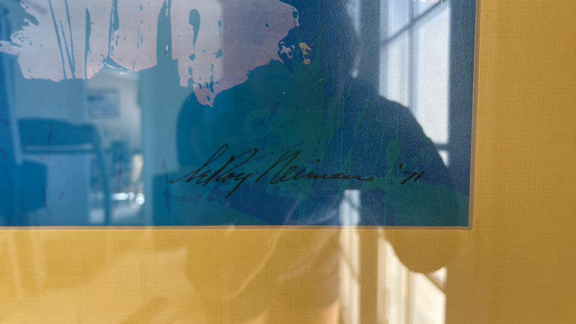 Photo 1 of FRAMED "LIONS PRIDE" SIGNED LEROY NEIMAN ARTWORK 3’ x H30”