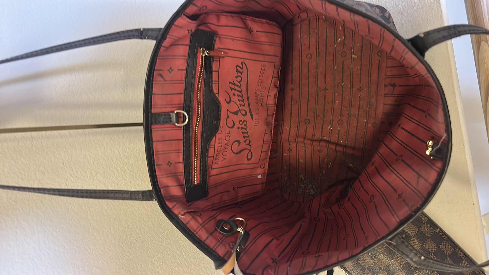 Photo 1 of FAUX LOUIS VUITTON TOTE WITH POUCH