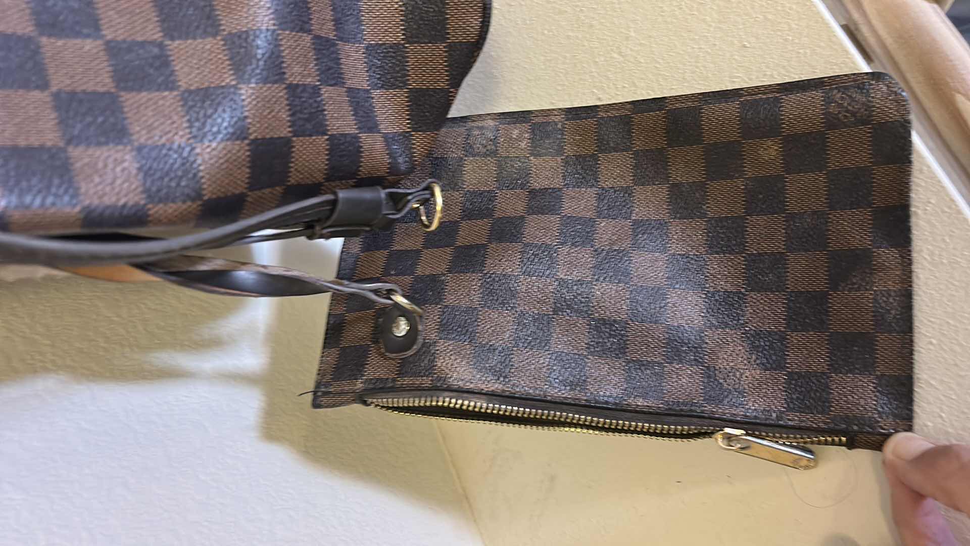 Photo 1 of FAUX LOUIS VUITTON TOTE WITH POUCH