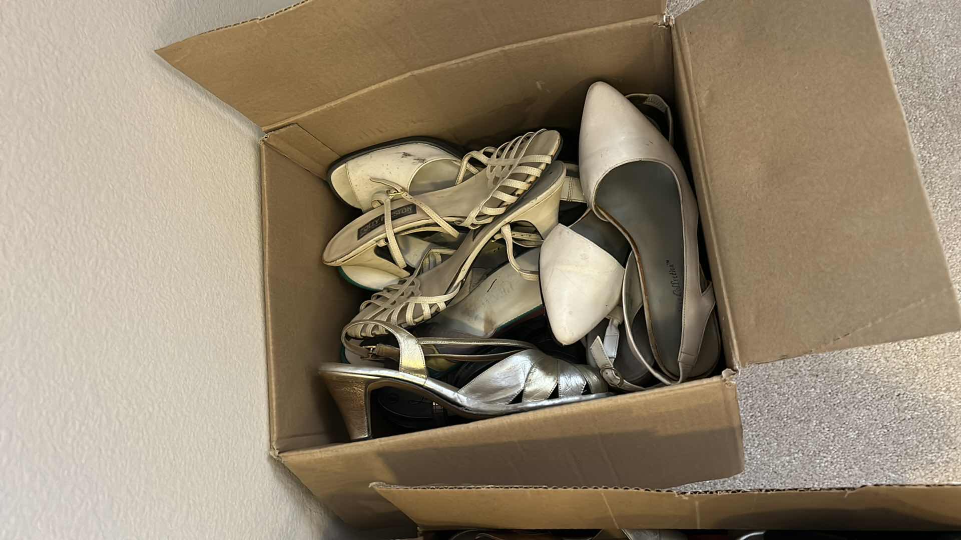 Photo 1 of 3 BOXES OF WOMENS SHOES SIZE 9, 9.5 W