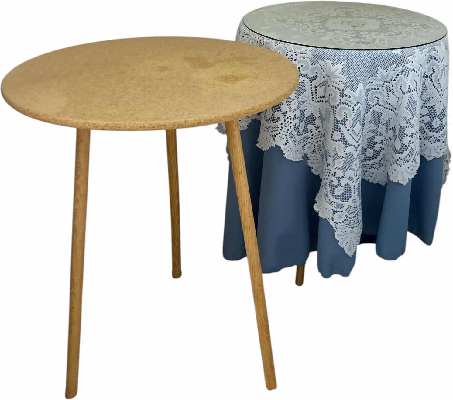 Photo 1 of 2 PARTICLE BOARD TABLES H24.5”