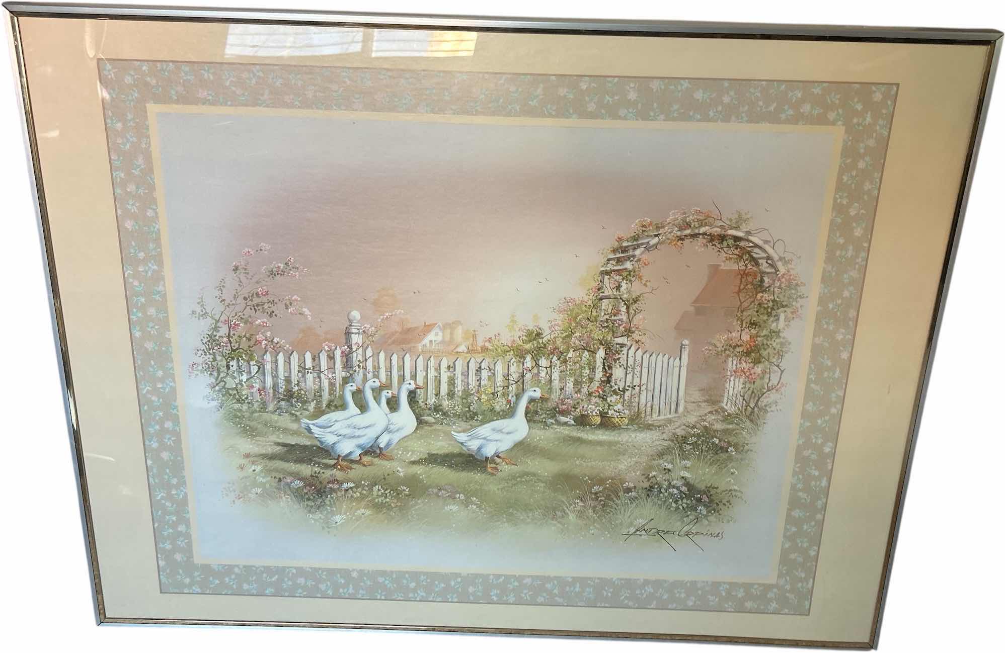 Photo 1 of FRAMED VINTAGE GEESE ARTWORK 28” x H22”