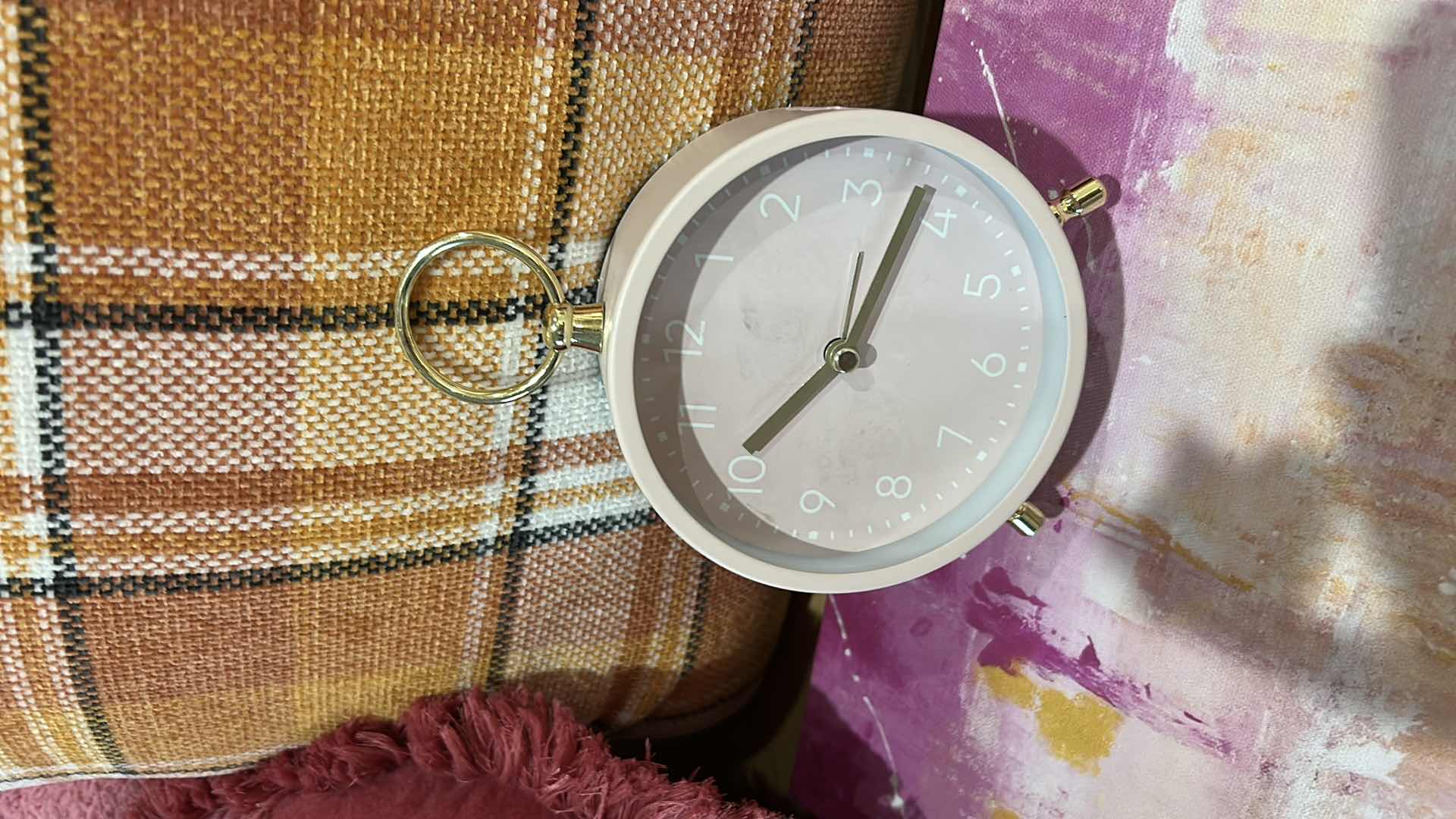 Photo 1 of PINK AND ORANGE TOSS PILLOWS, ART ON CANVAS  24” x 16” AND CLOCK