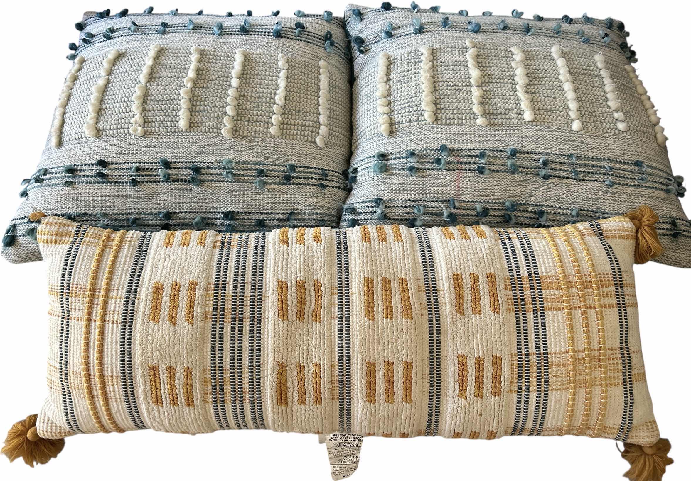 Photo 1 of 3 DECORATIVE TOSS PILLOWS (LONGEST 34” x 12”)