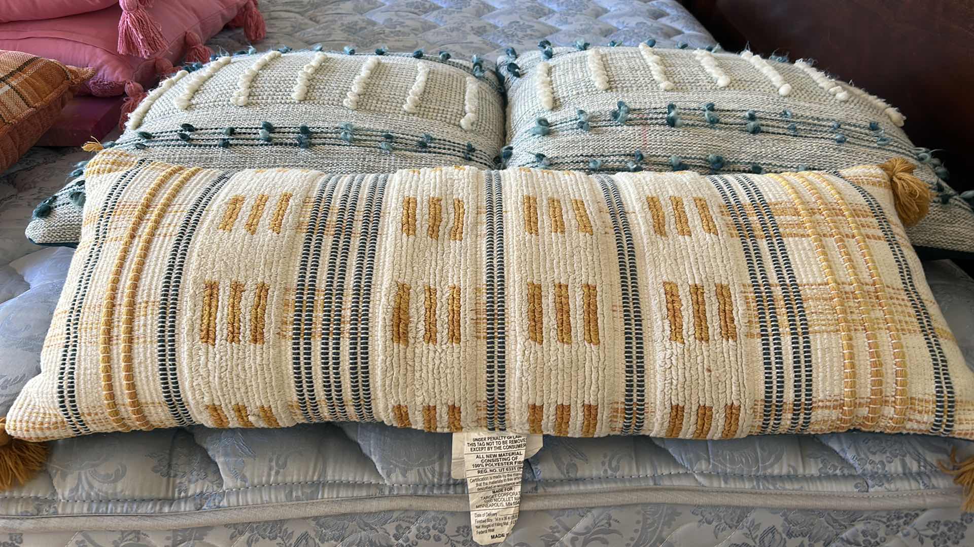 Photo 1 of 3 DECORATIVE TOSS PILLOWS (LONGEST 34” x 12”)