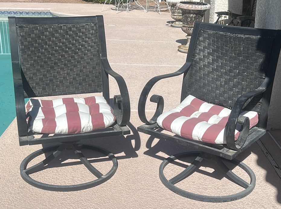 Photo 1 of 2 OUTDOOR SWIVEL PATIO CHAIRS