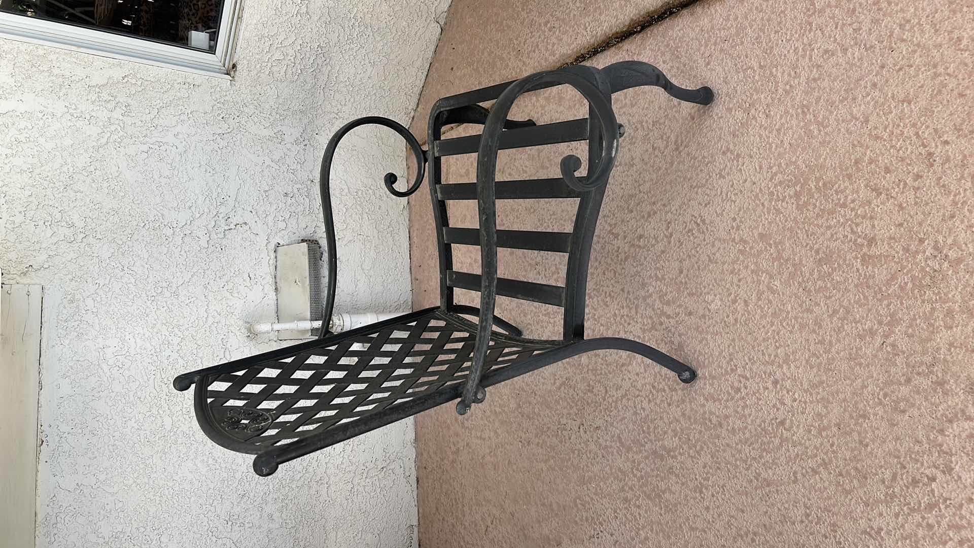 Photo 1 of 2 LIGHTWEIGHT METAL OUTDOOR PATIO CHAIRS H34”