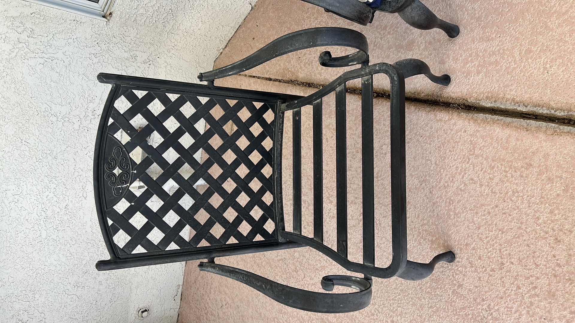 Photo 1 of 2 LIGHTWEIGHT METAL OUTDOOR PATIO CHAIRS H34”