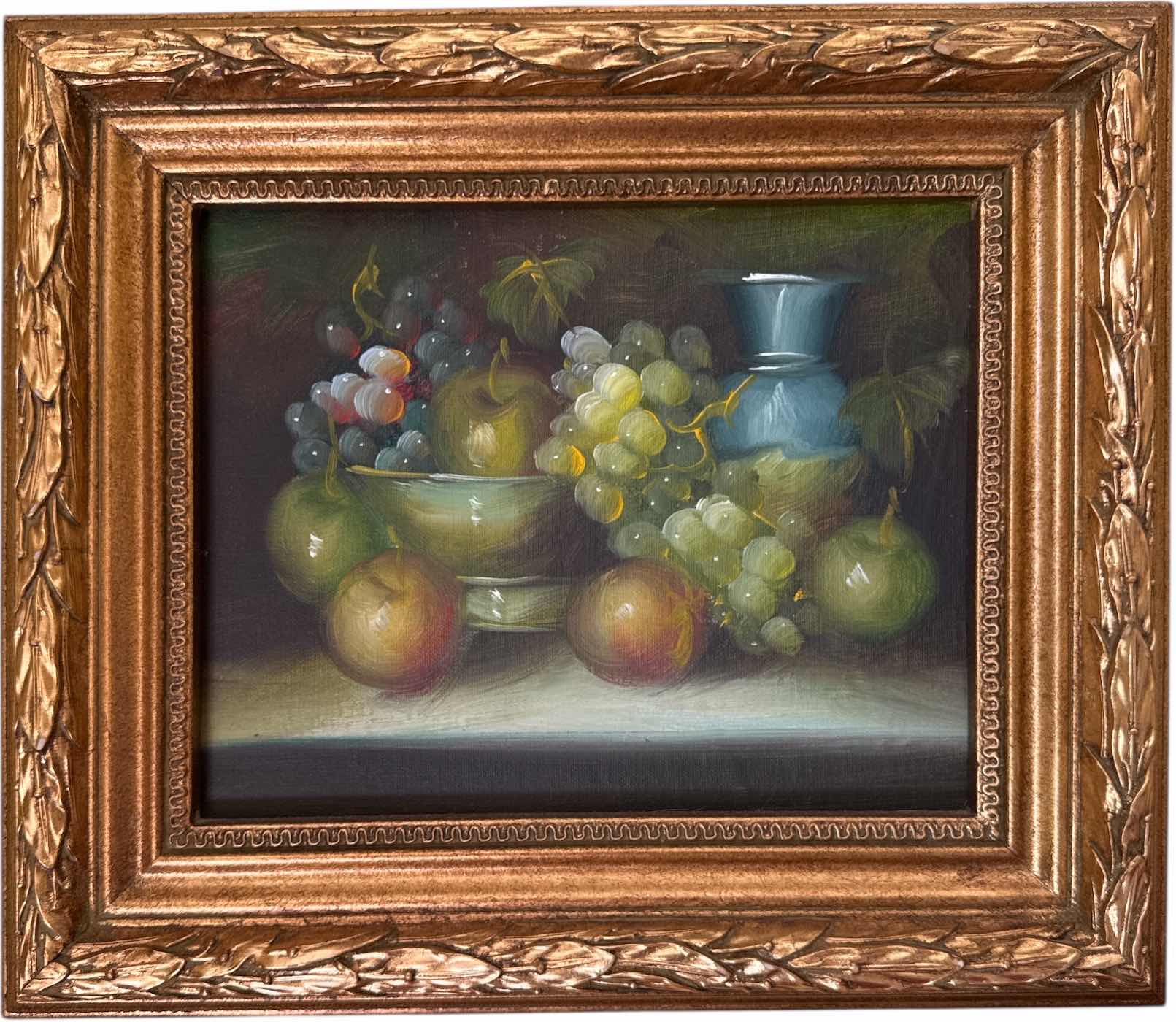 Photo 1 of 2- VINTAGE FLORAL VASE AND FRUIT BOWL RESIN WALL ART FRAME
L14” X H12” AND SMALLER